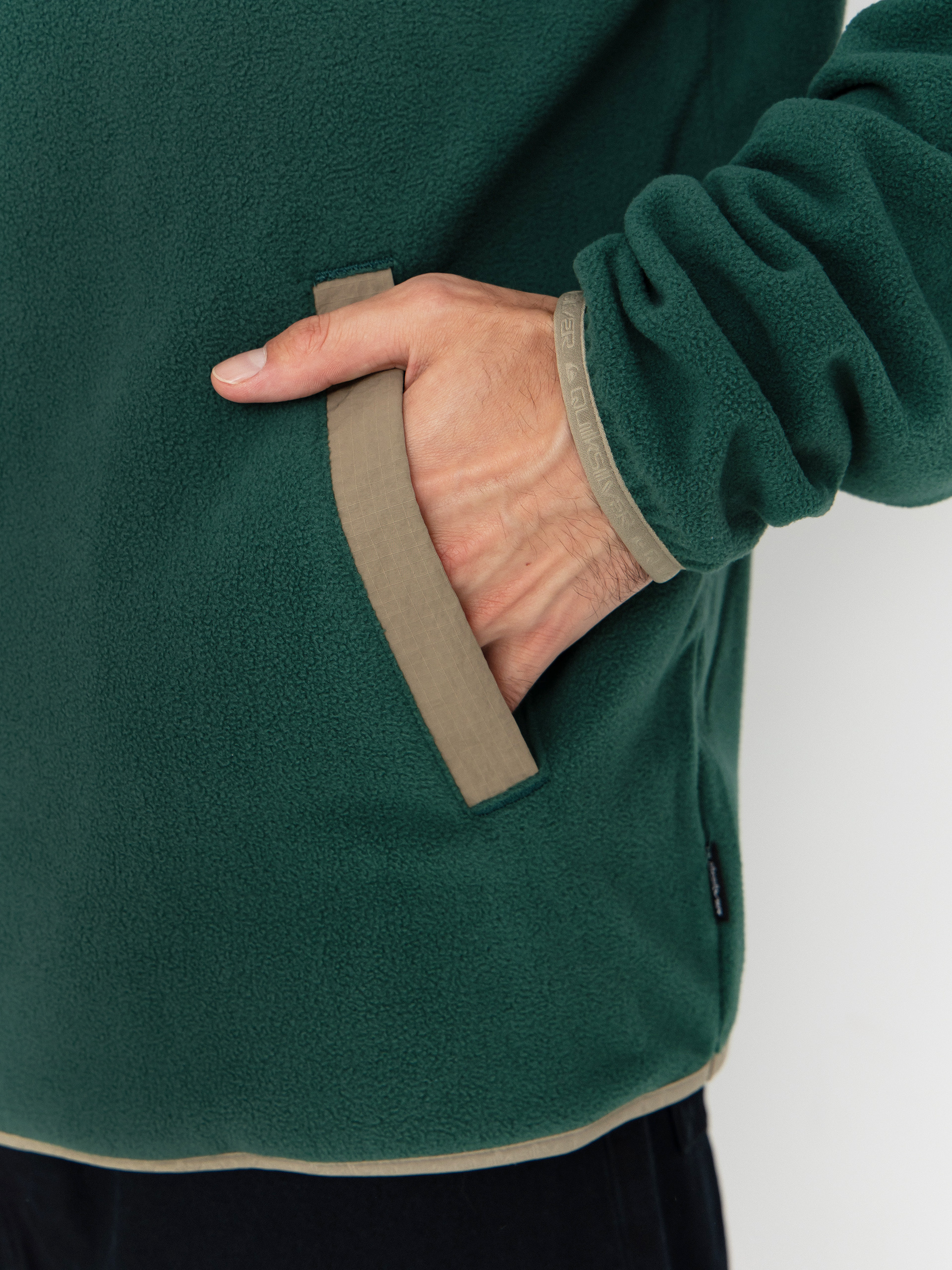 Férfi Quiksilver No Destination Hs Polár pulóver (trekking green)