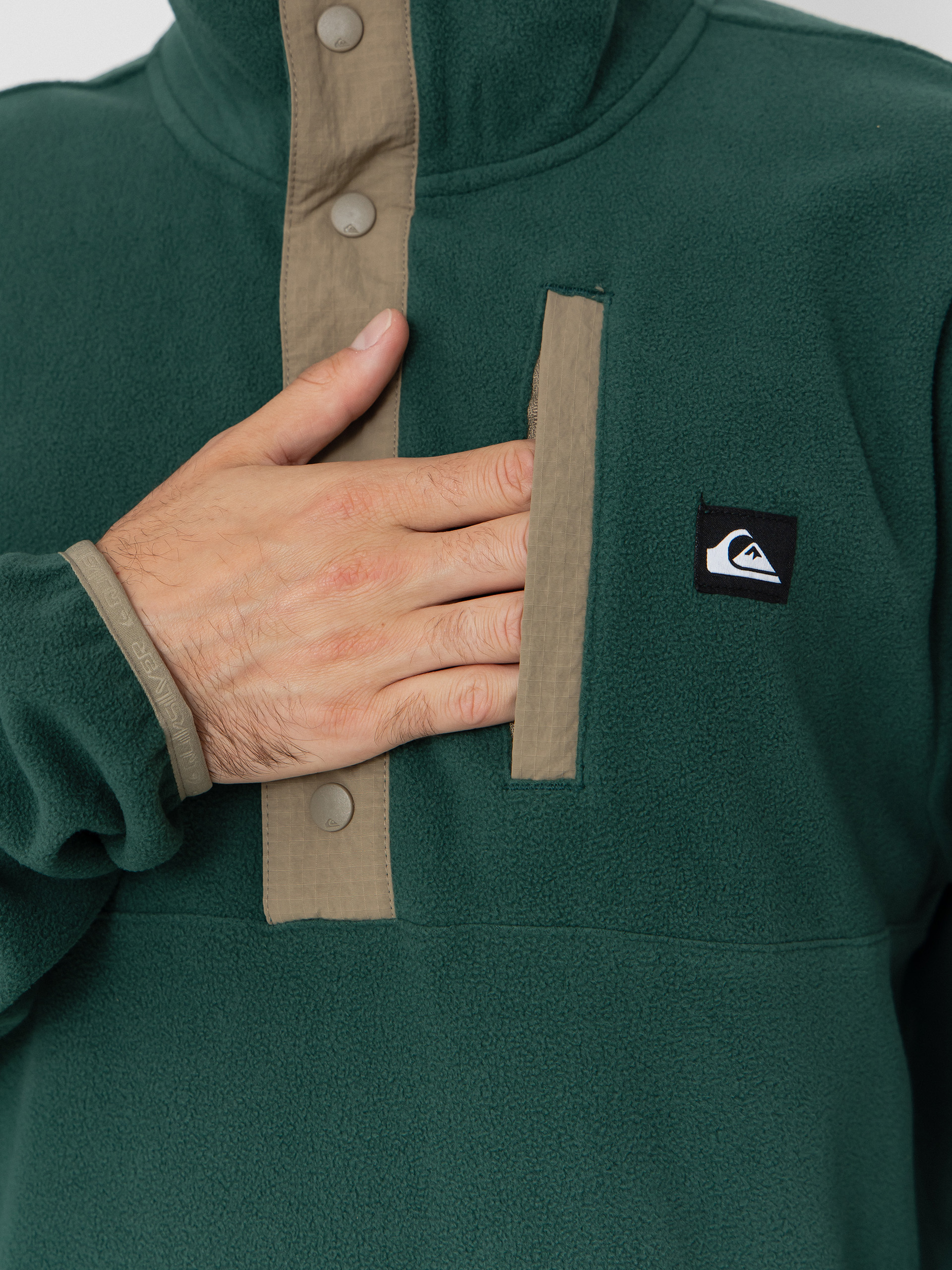 Férfi Quiksilver No Destination Hs Polár pulóver (trekking green)