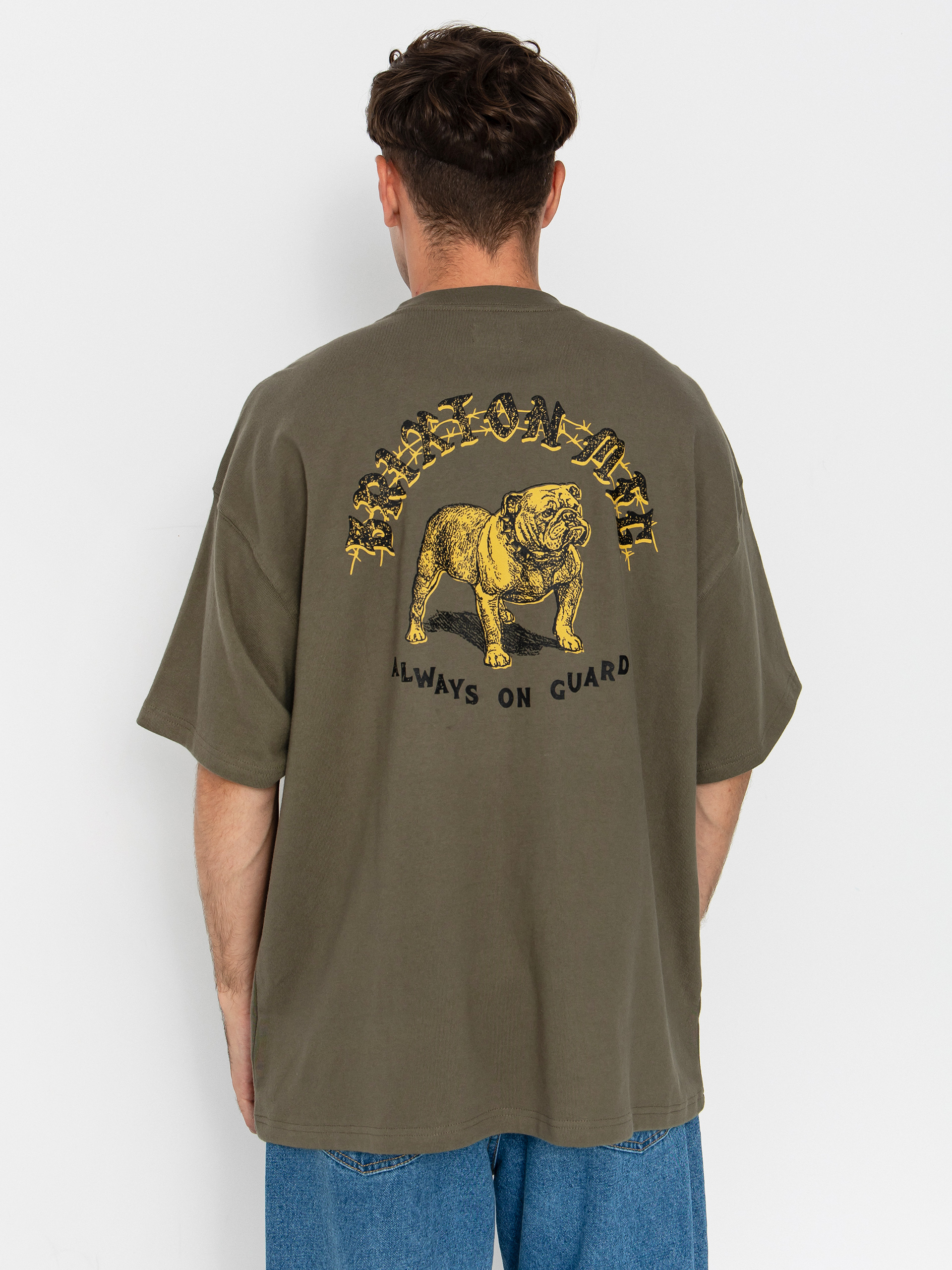 Póló Brixton Bauer Hw Relaxed (olive surplus classic wash)