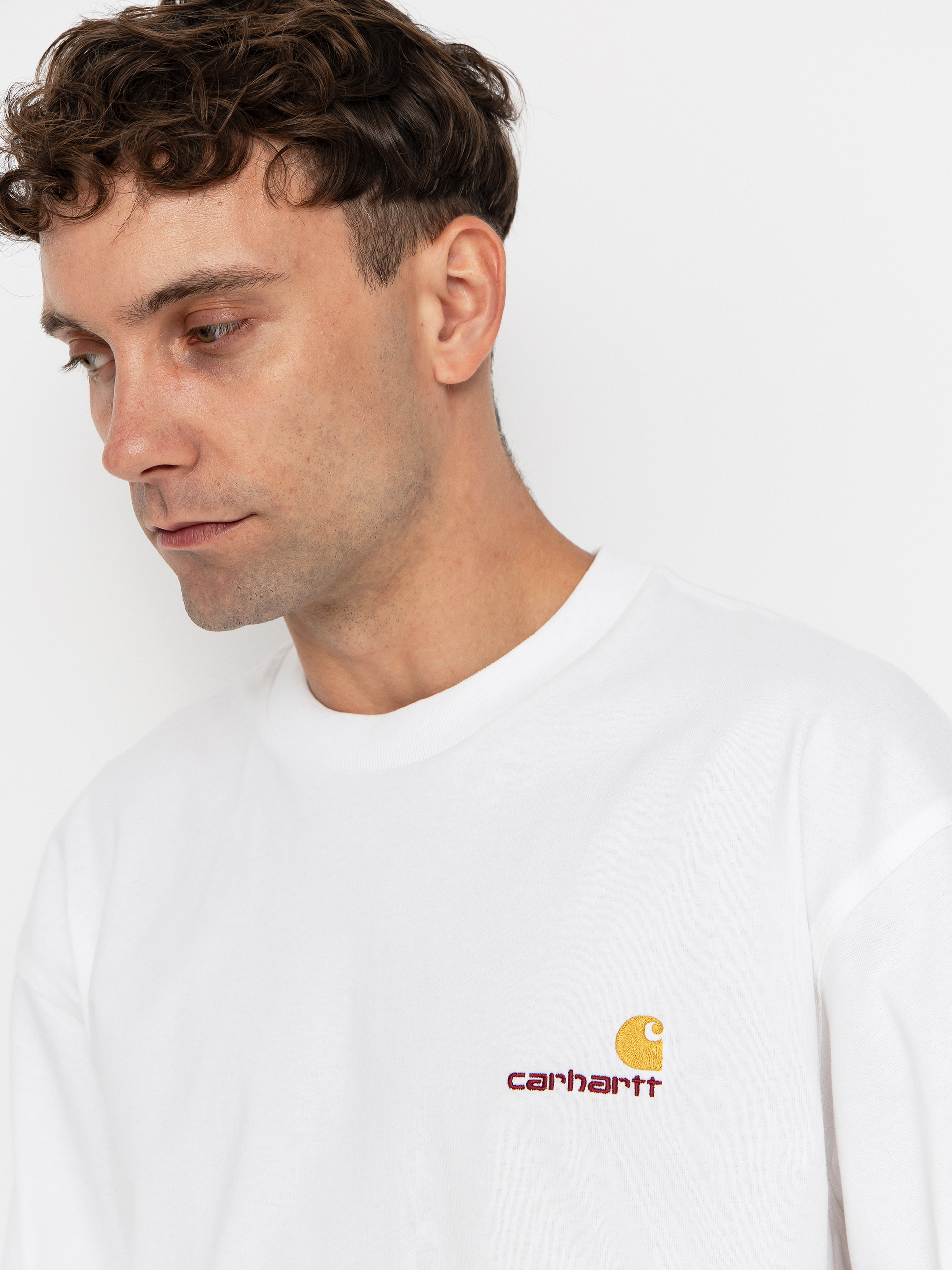 Hosszú ujjú felső Carhartt WIP American Script (white)