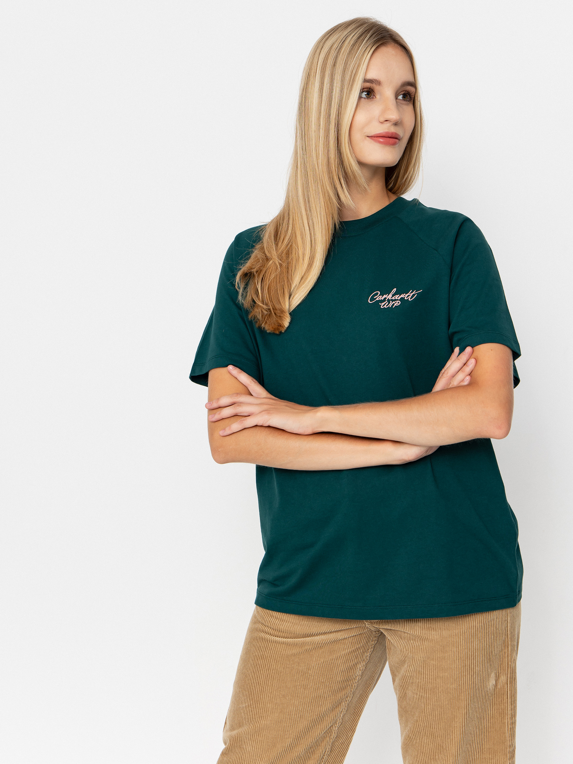 Pu00f3lu00f3 Carhartt WIP Signature Wmn (dark fir/glassy pink)