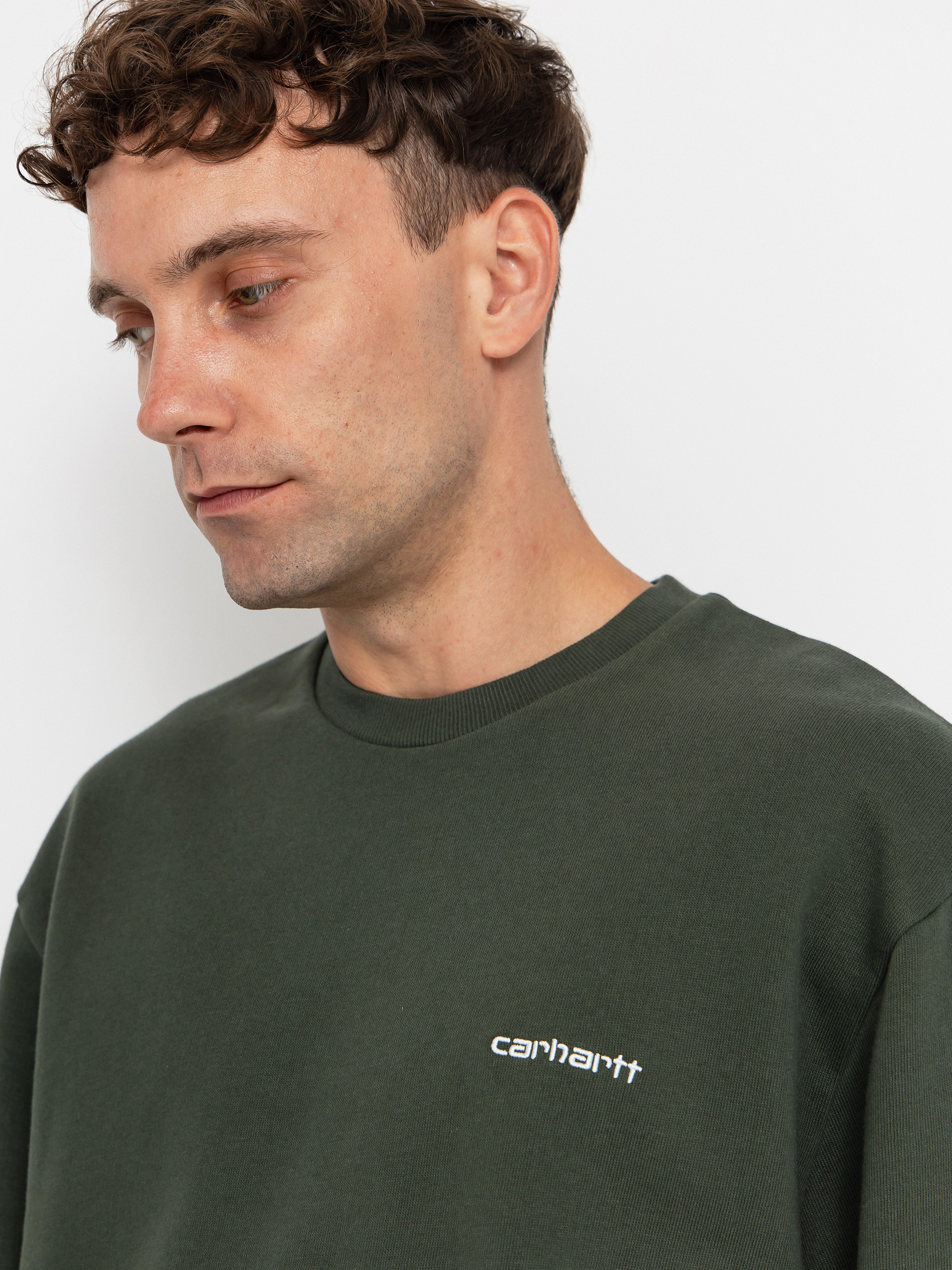 Pulóver Carhartt WIP Script Embroidery (opuntia/white)