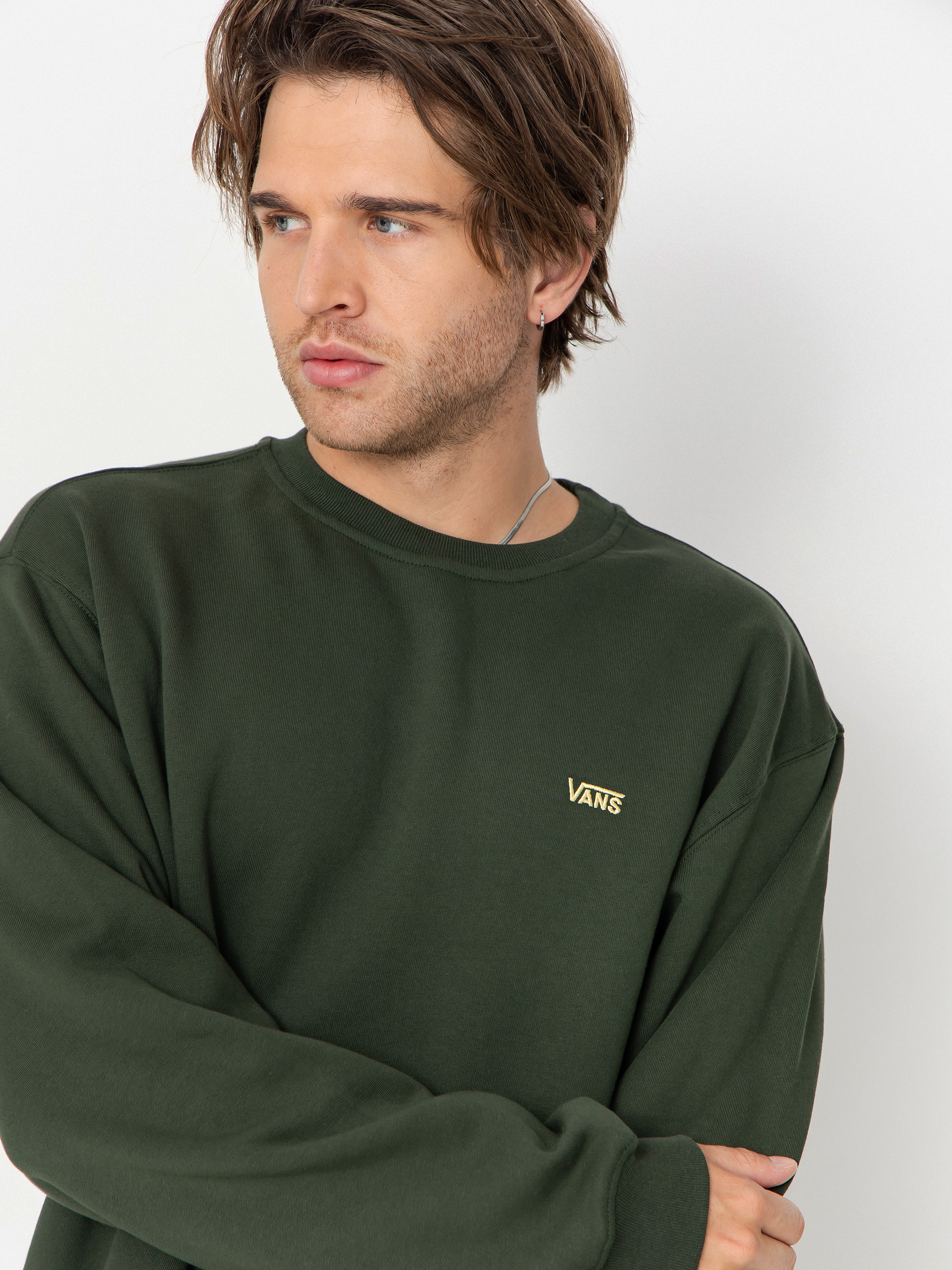 Vans Left Chest II Loose Crew Pulóver (dried kelp)