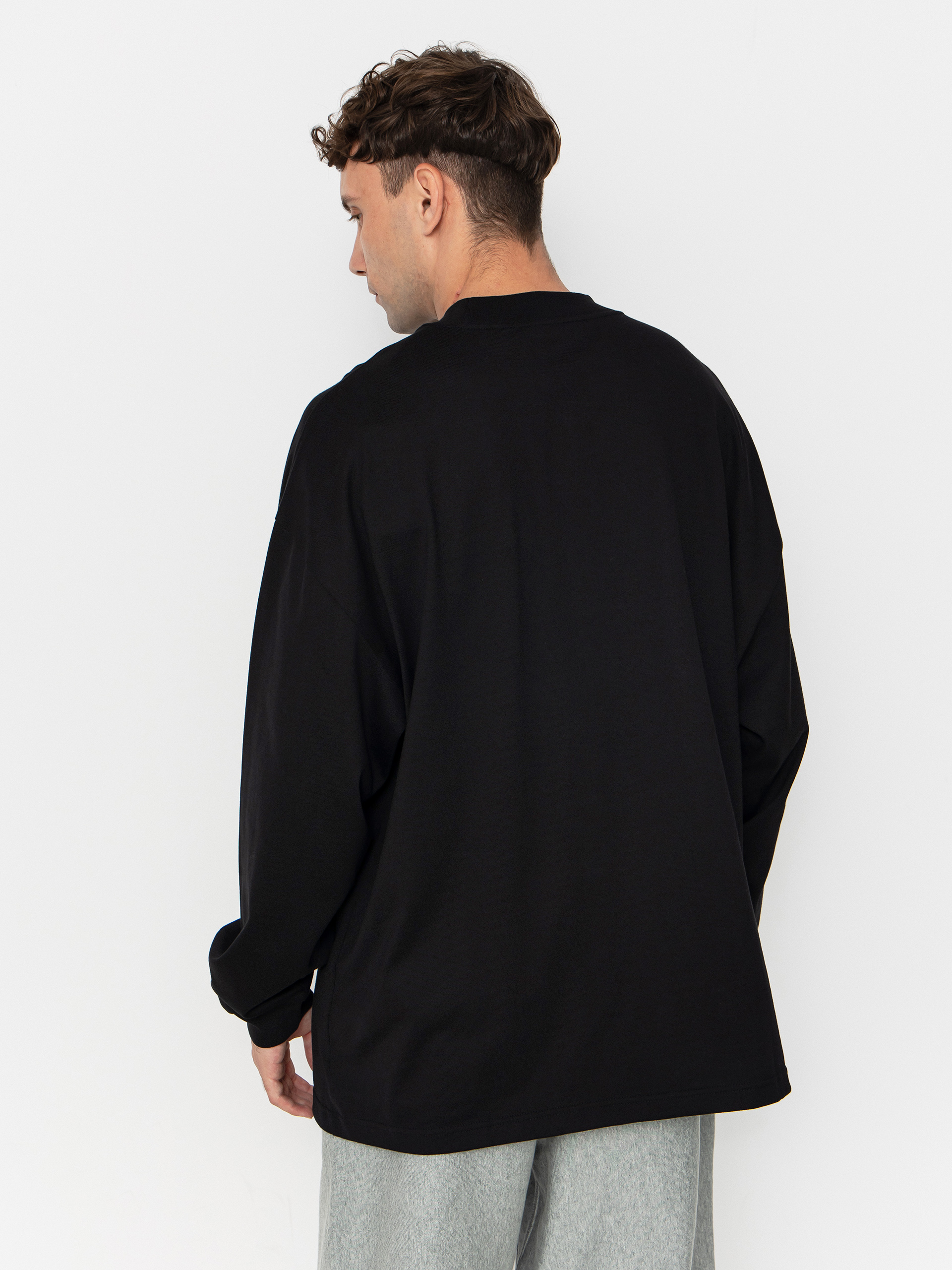 Hosszú ujjú felső Carhartt WIP Schooling Mockneck (black/wax)