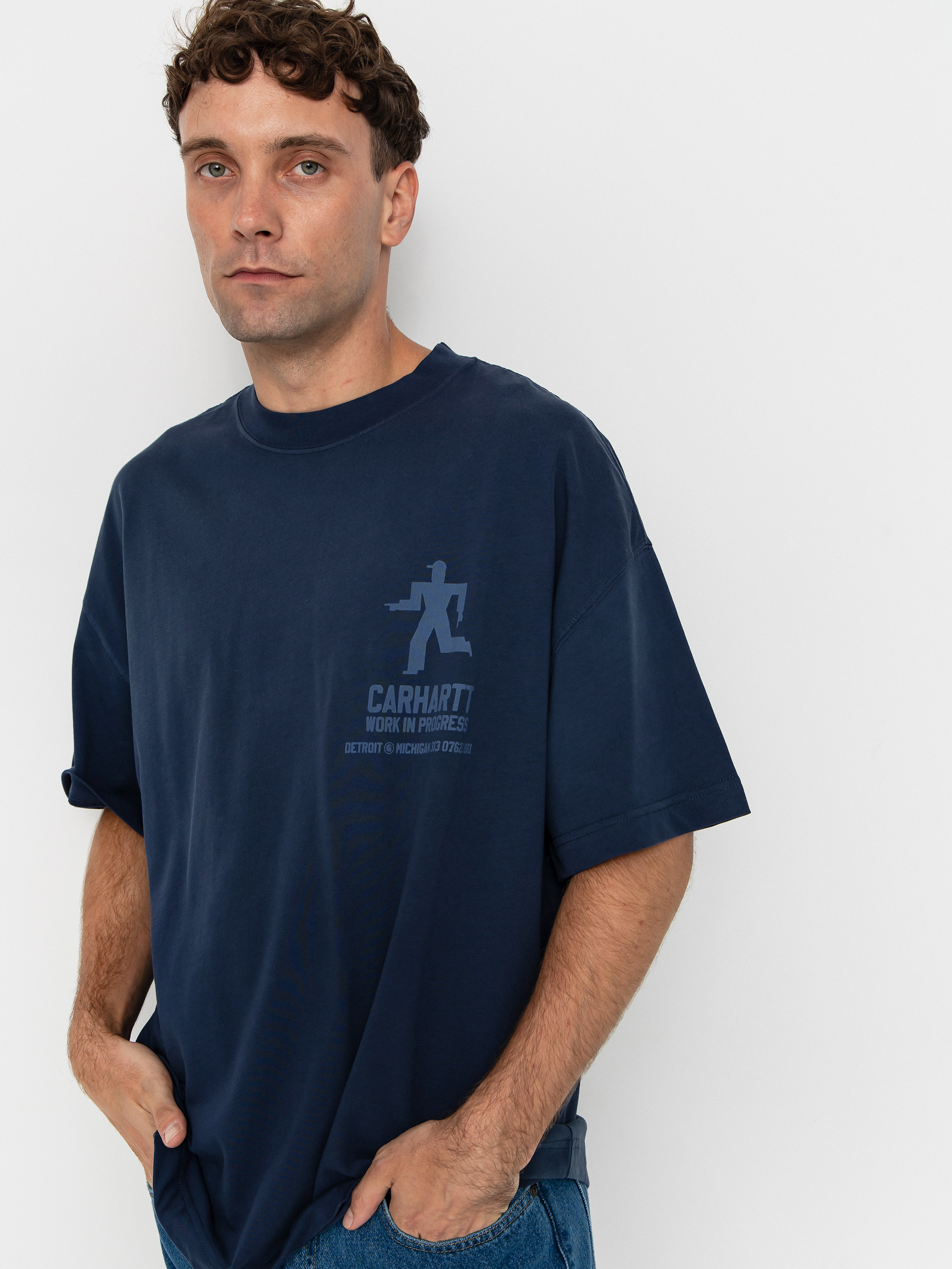 Póló Carhartt WIP Distance (jupiter/stone dyed)