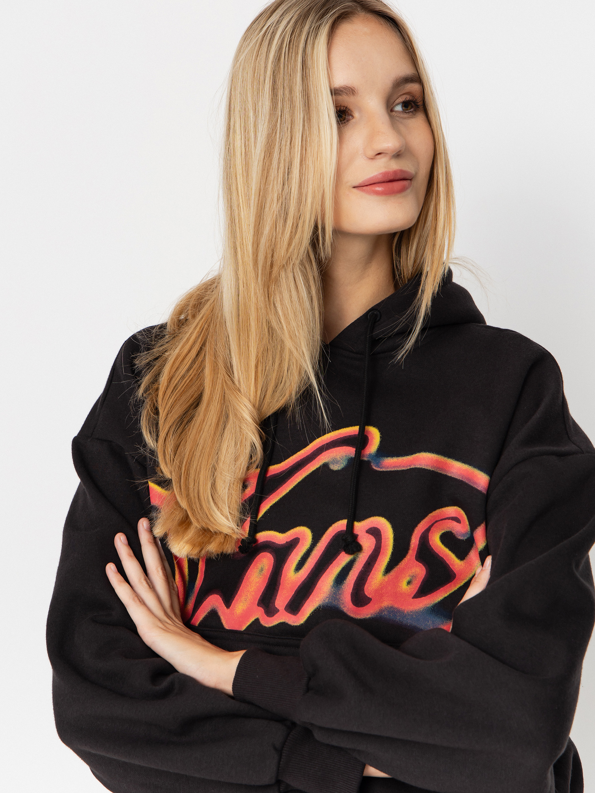 Vans Outer Ring Retro HD Wmn Kapucnis pulóver (black)