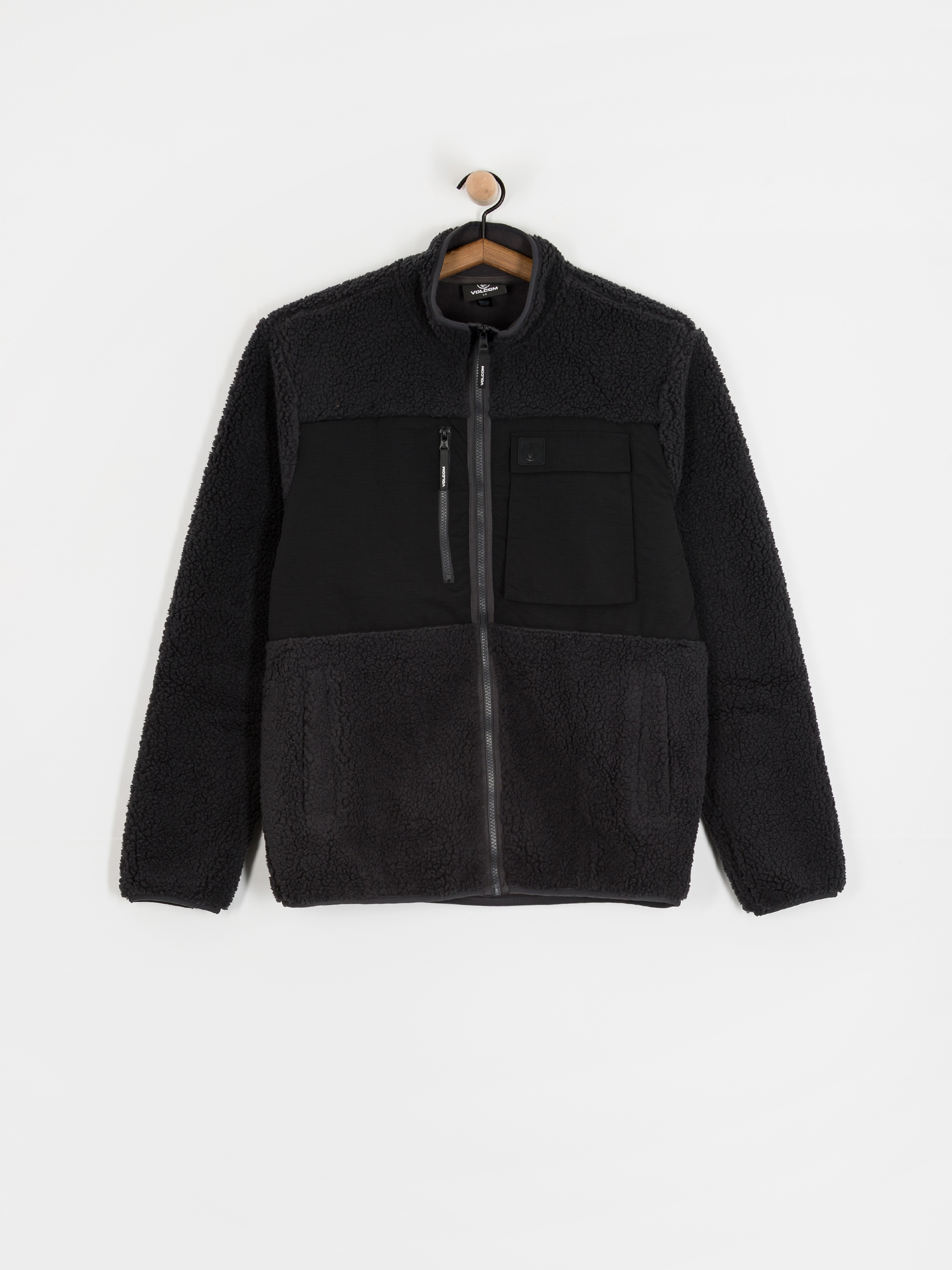 Kapucnis pulóver Volcom Storm Stone ZHD (asphalt black)