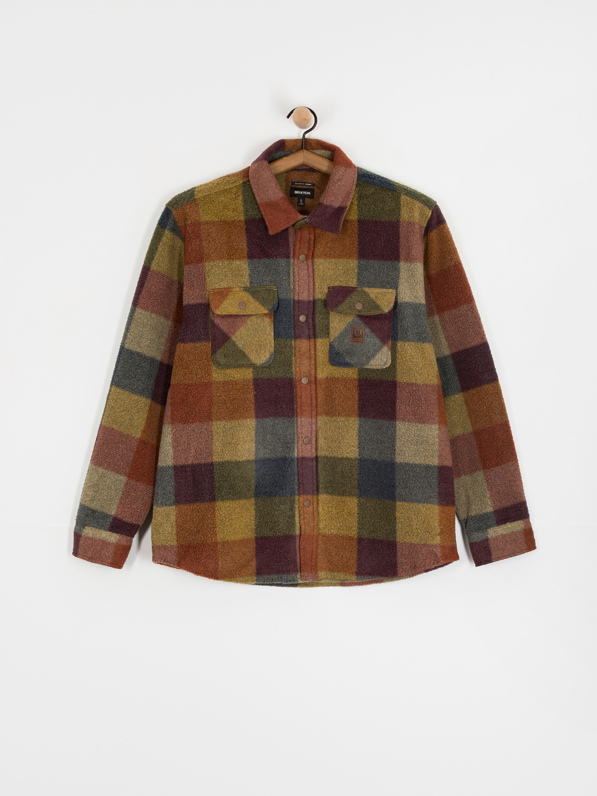 Ing Brixton Bowery Arctic Stretch Flee (rust/cooper plaid)