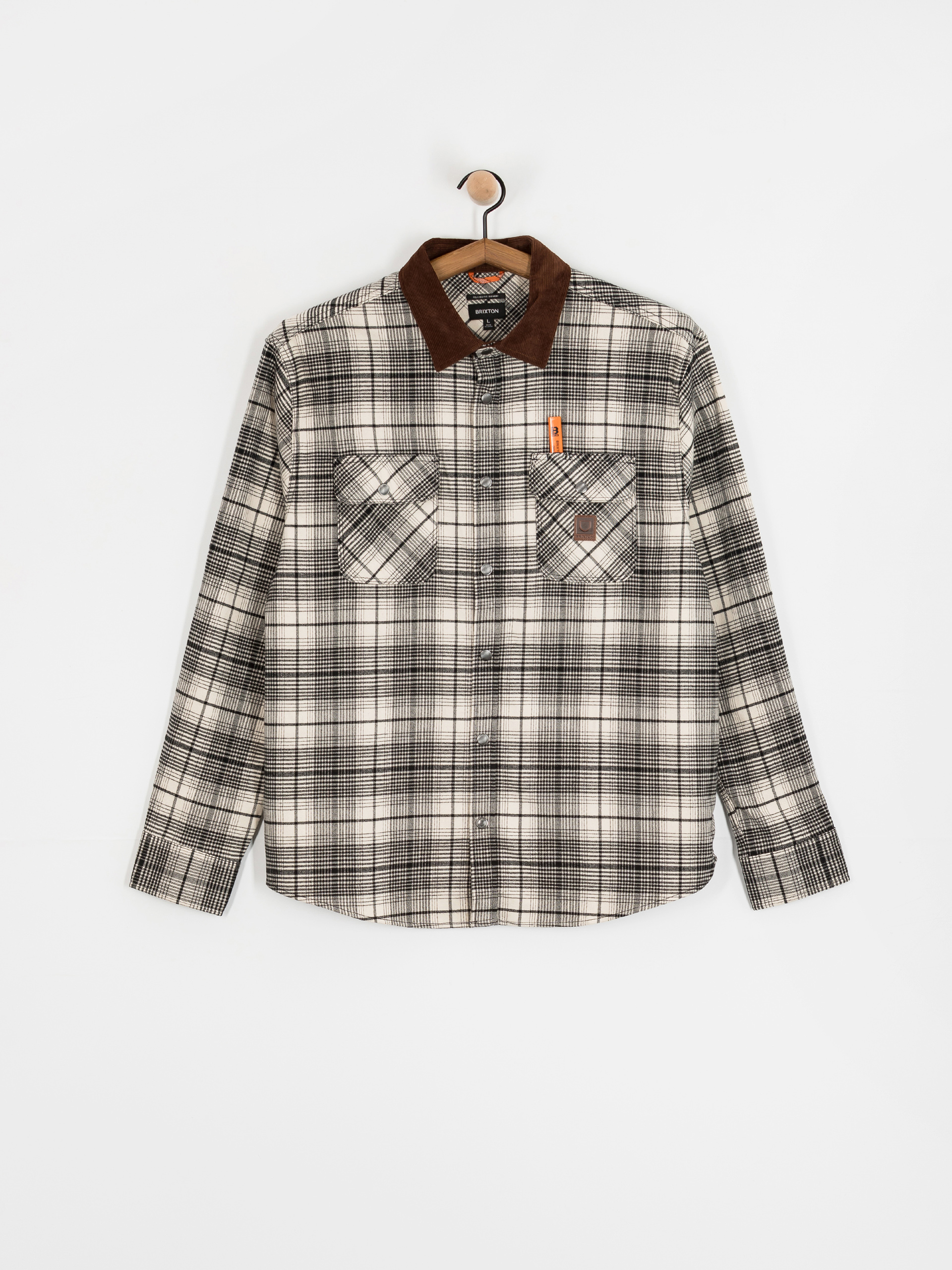 Ing Brixton Builders Bowery Perf Flannel (off white/black)