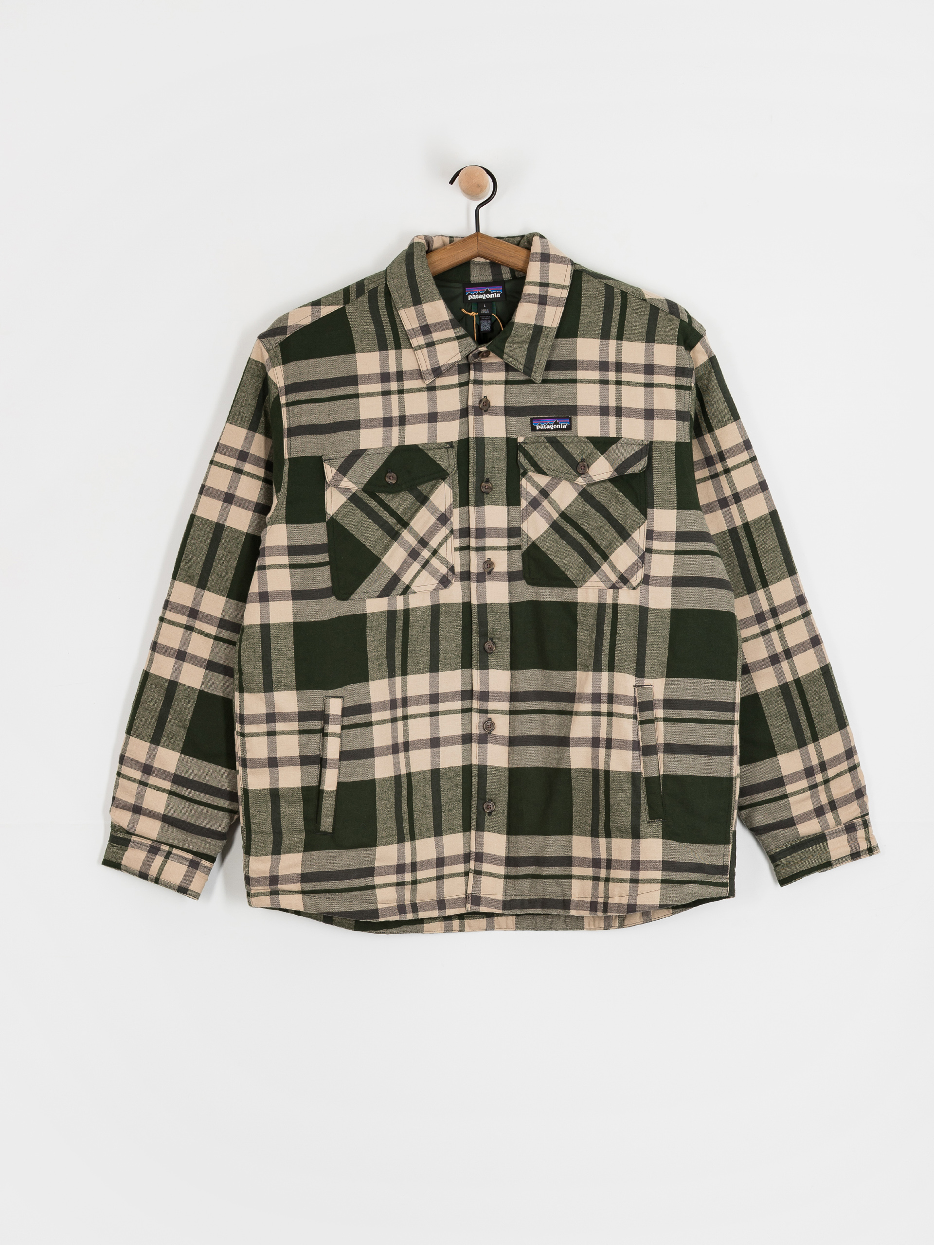 Ing Patagonia LW Insulated Fjord Flannel (ashore old growth green)