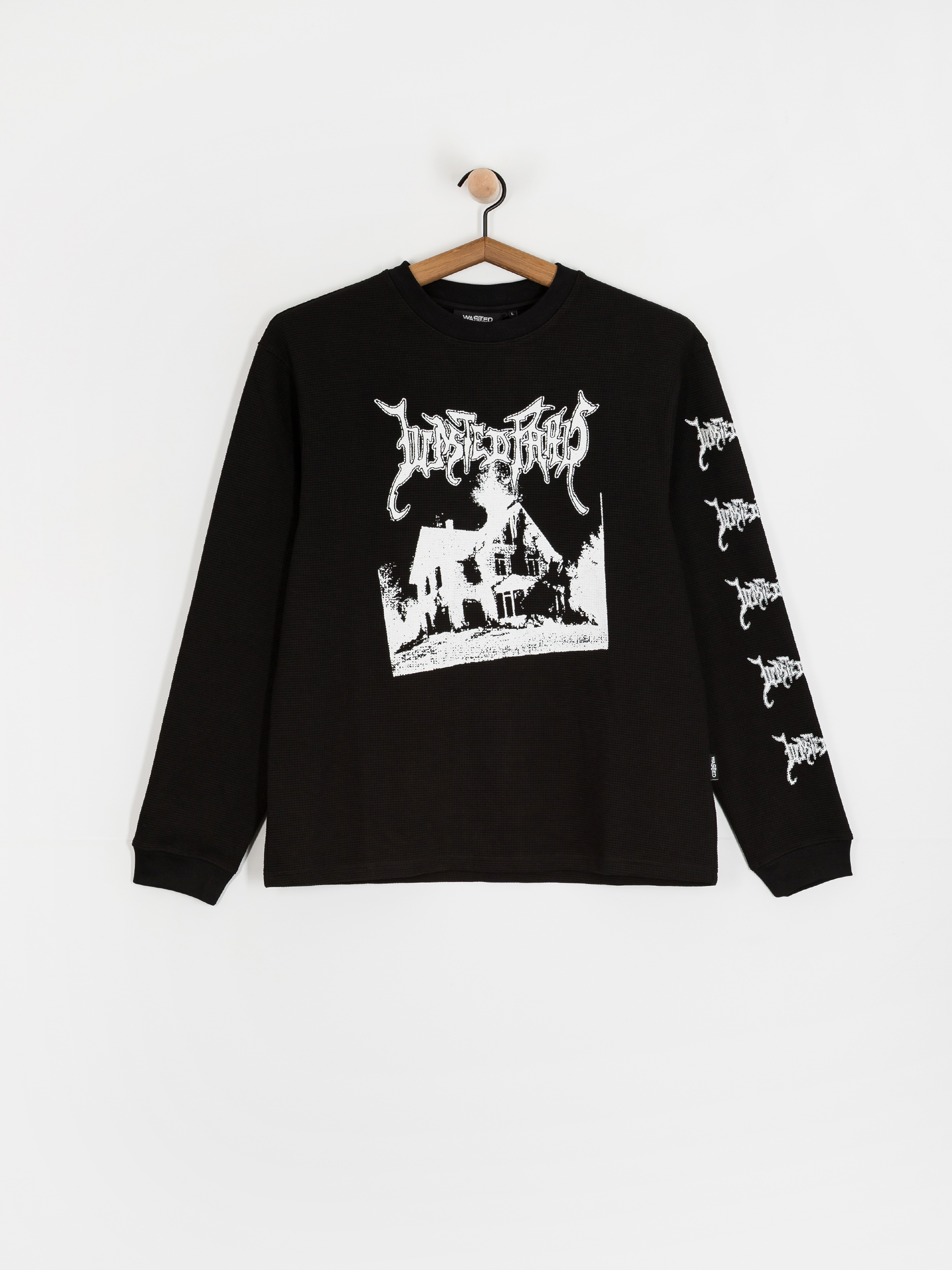 Hosszú ujjú felső Wasted Paris Ignited Thermal (black)
