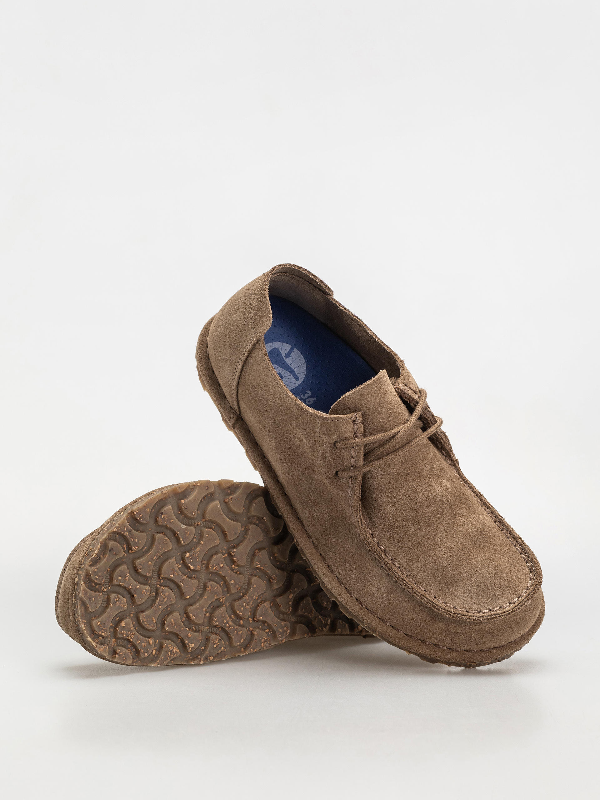 Birkenstock Utti Lace Suede Leather Narrow Wmn Flip-flop papucsok (gray taupe)