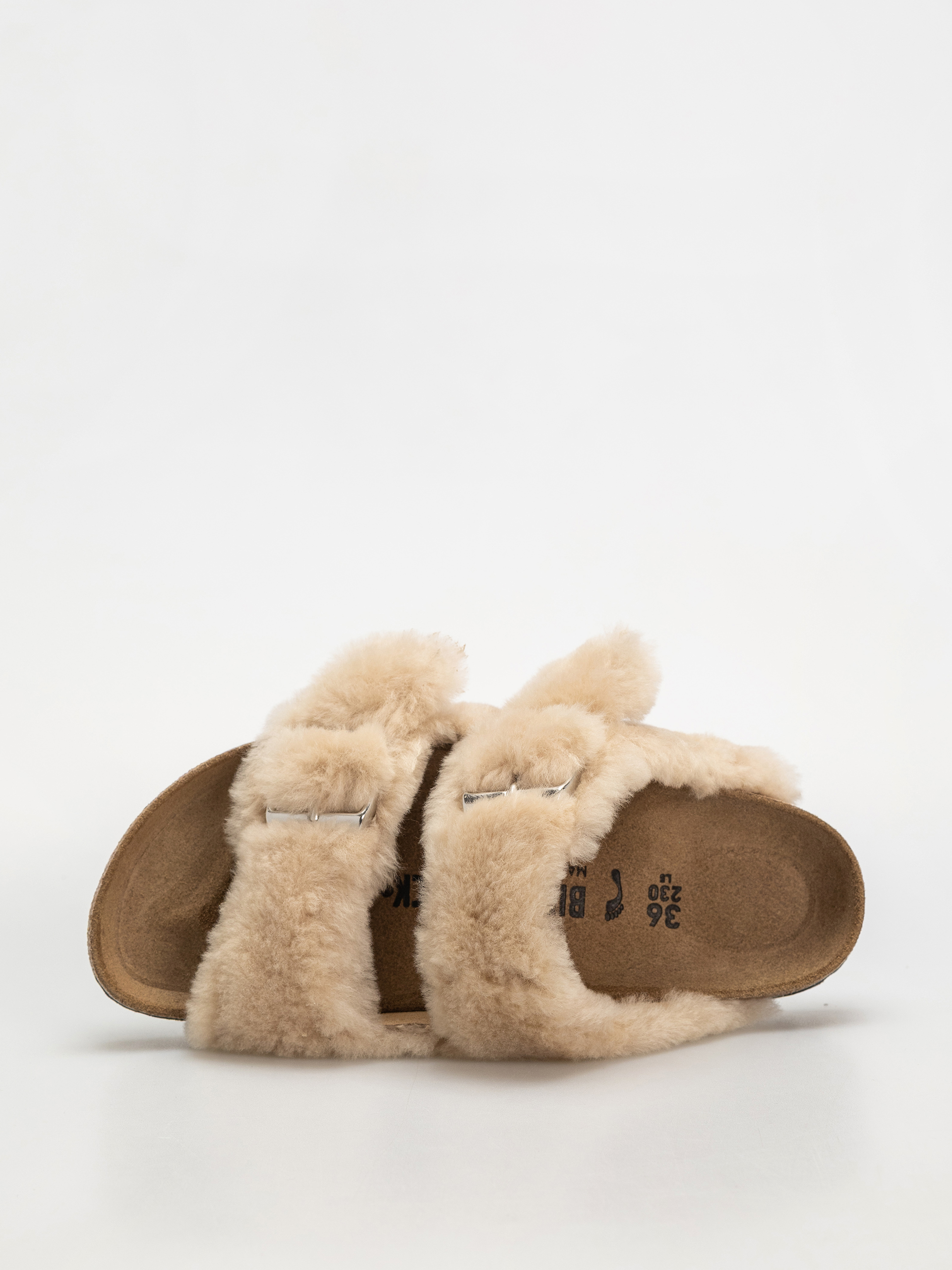Birkenstock Arizona Shearling Cover Upper Narrow Flip-flop papucsok Wmn (sandcastle)