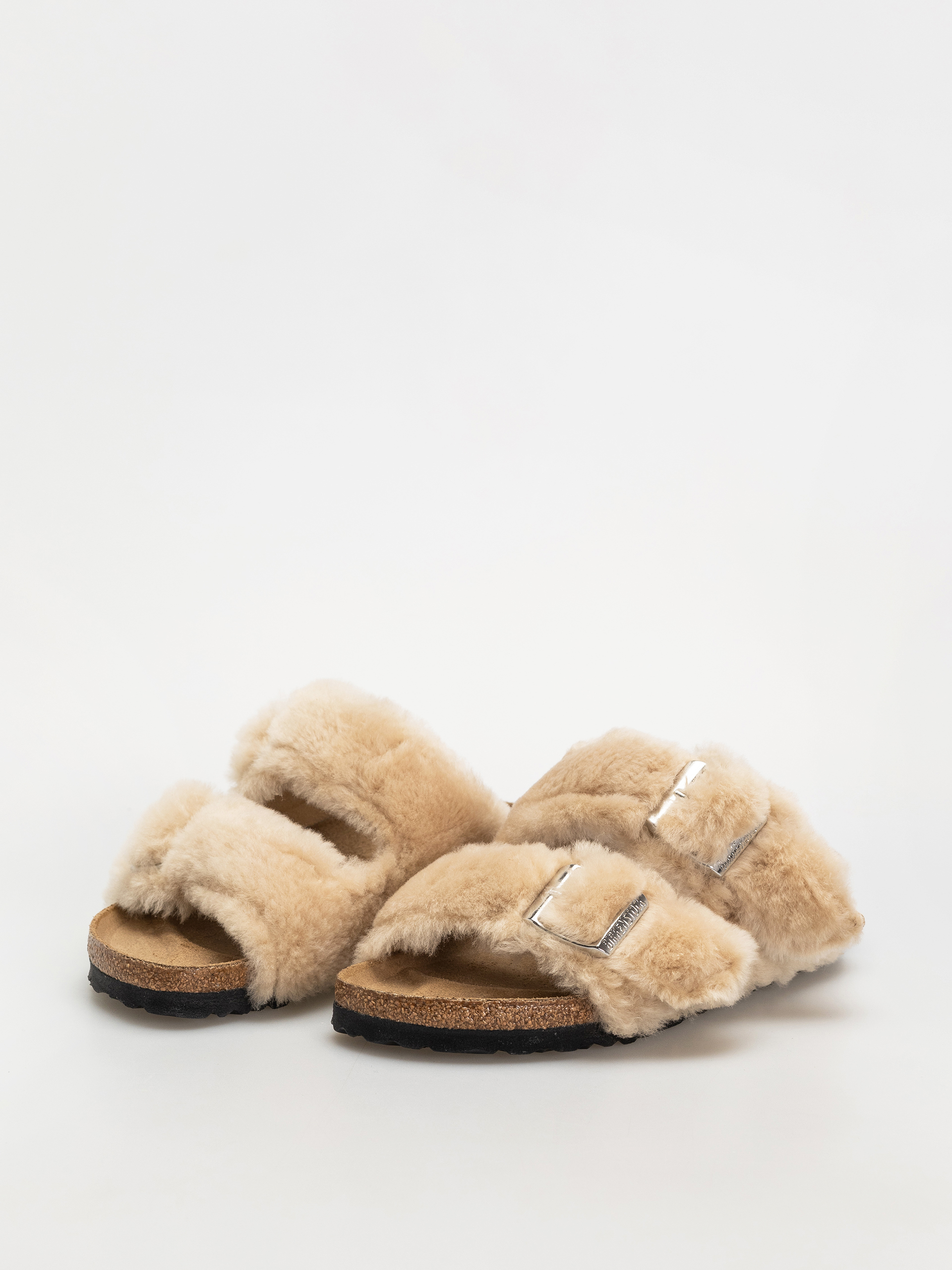 Birkenstock Arizona Shearling Cover Upper Narrow Flip-flop papucsok Wmn (sandcastle)