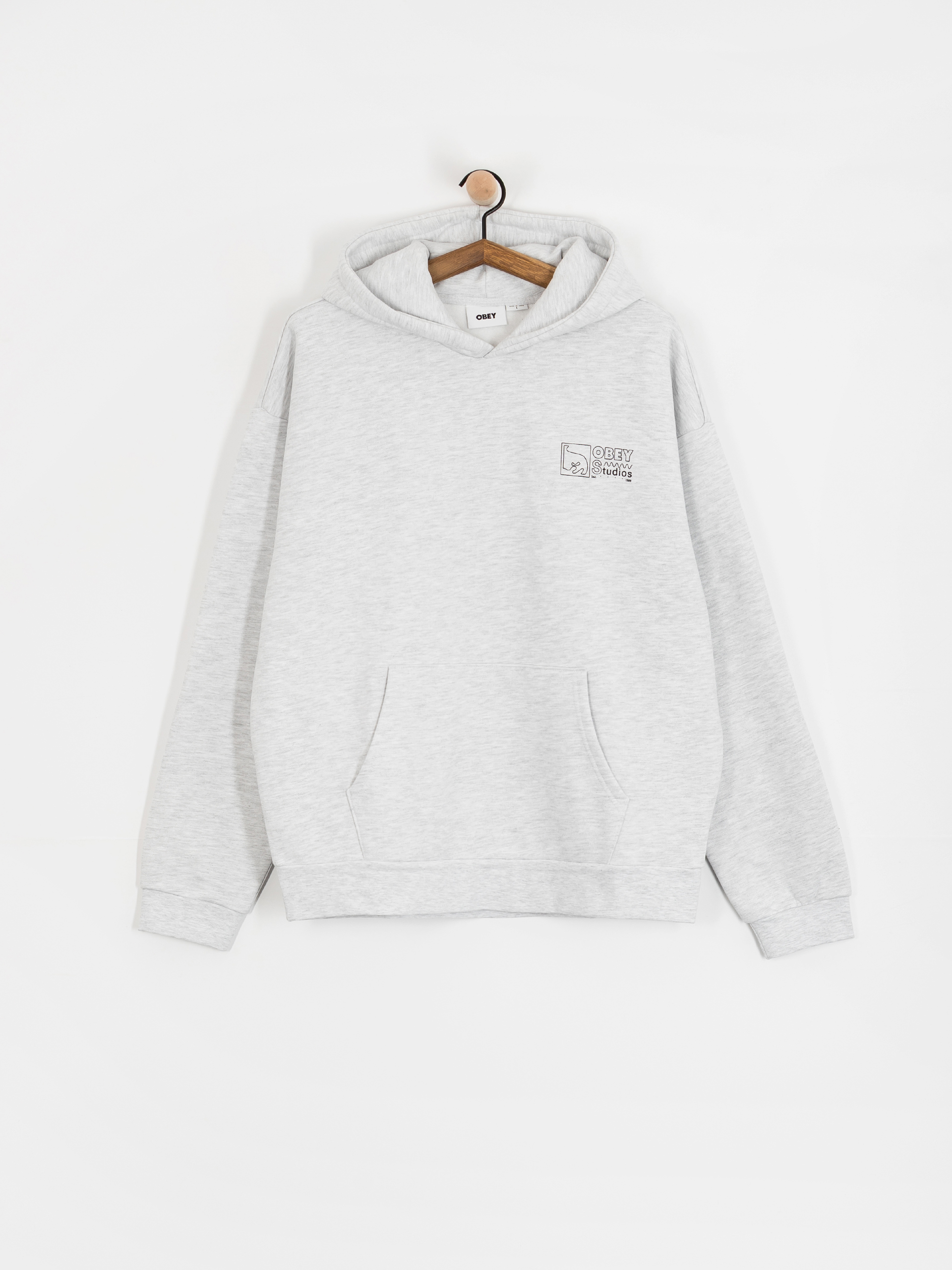 OBEY Nico Extra Heavy HD Kapucnis pulóver (ash grey)