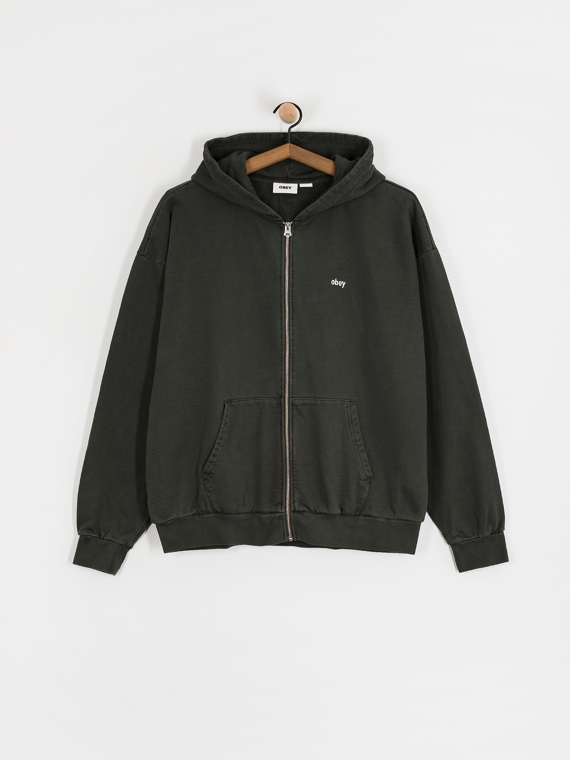 OBEY Lowercase Pigment ZHD Kapucnis pulóver (pigment pirate black)