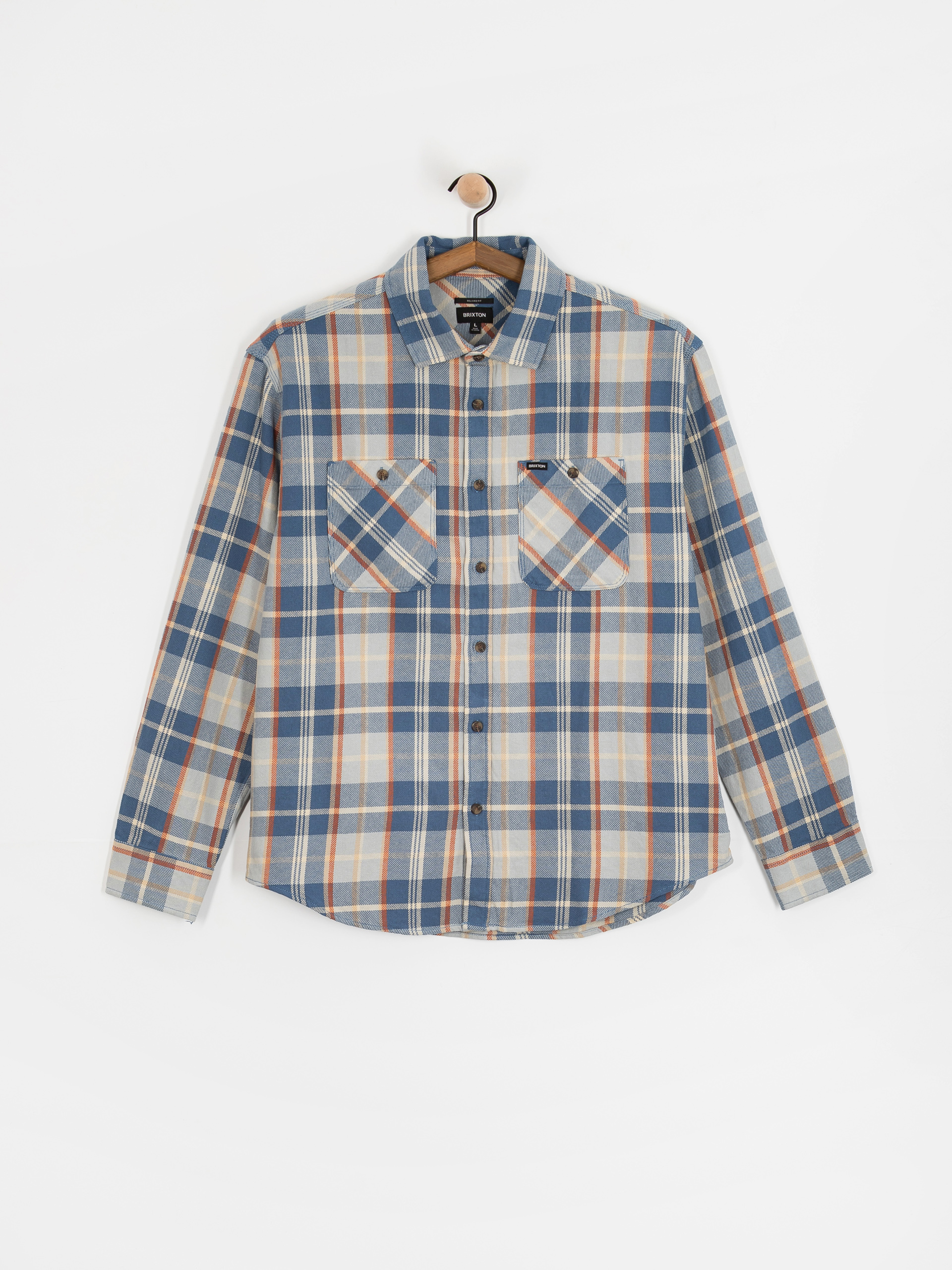 Brixton Vintage Wash Flannel Ing (blue/soft blue/orange)