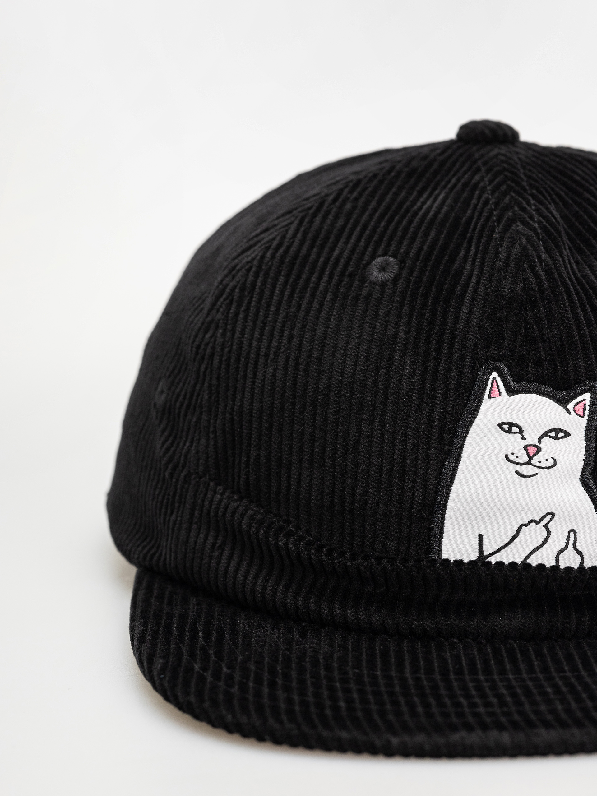 RipNDip Lord Nermal Corduroy Baseball sapka (black)