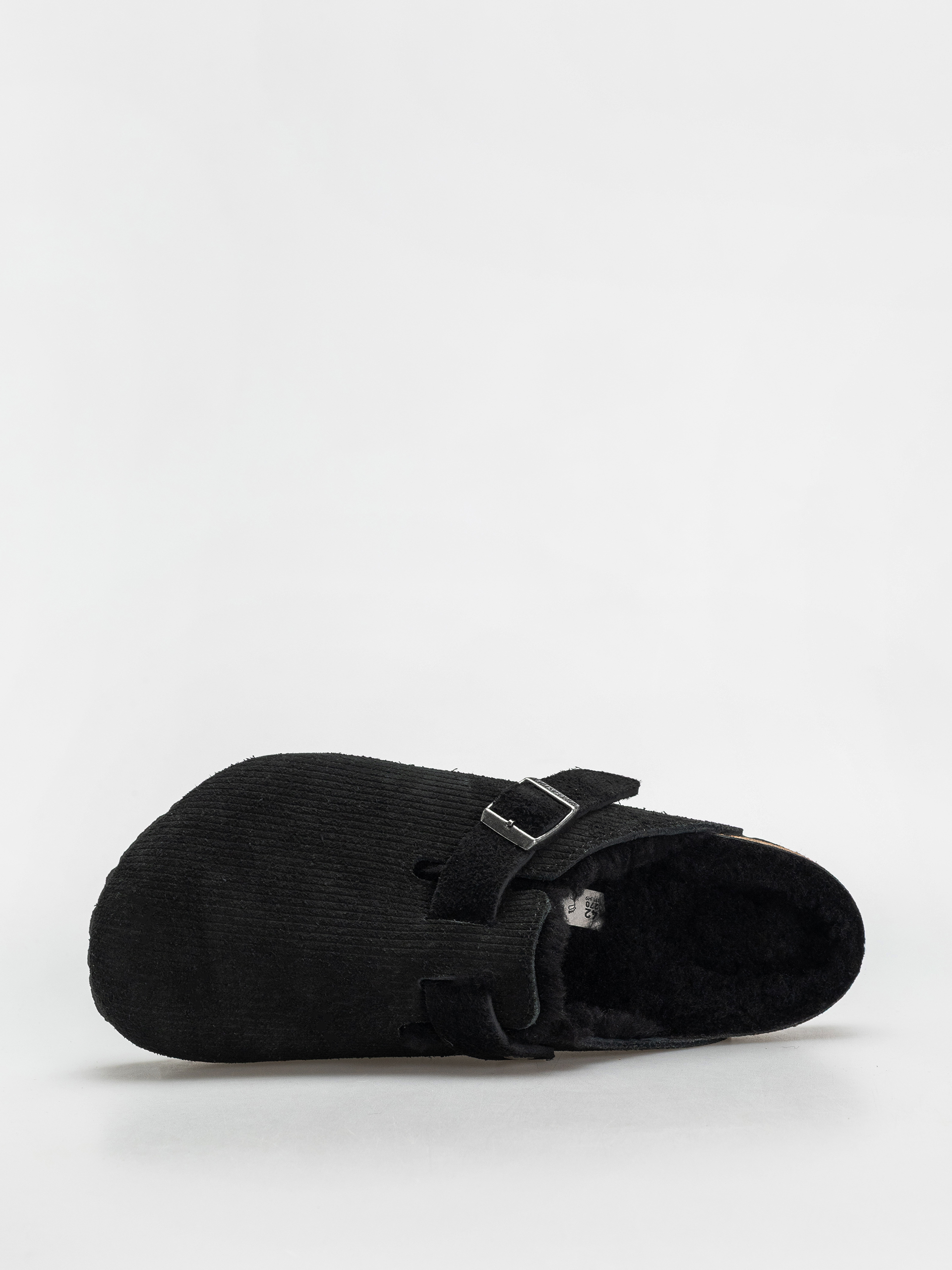 Flip-flop papucsok Birkenstock Boston VL Fell Suede Leather Fur Regular Wmn (corduroy black)