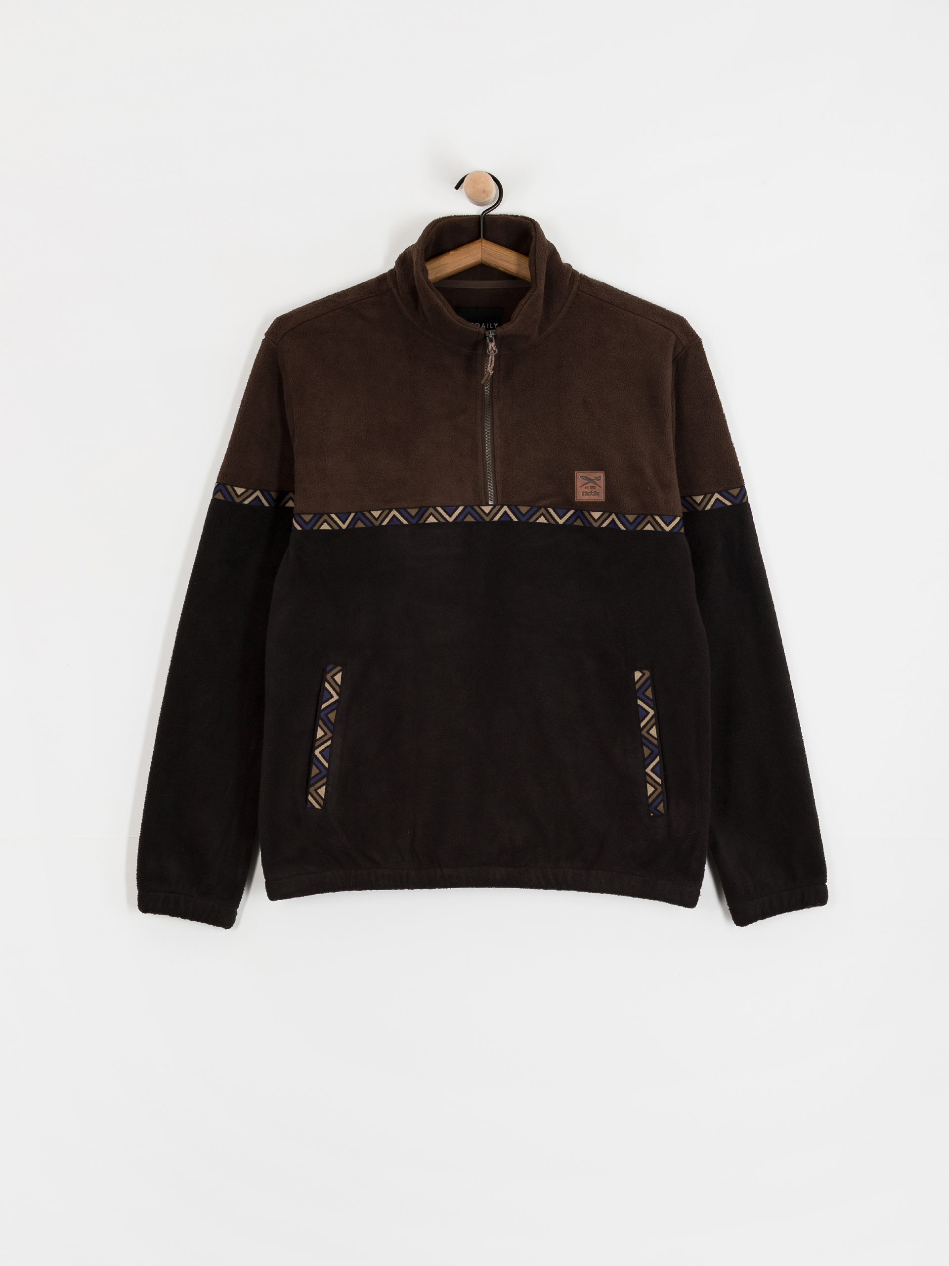 Férfi Iriedaily Monte Noe Polár pulóver (dark coffee)