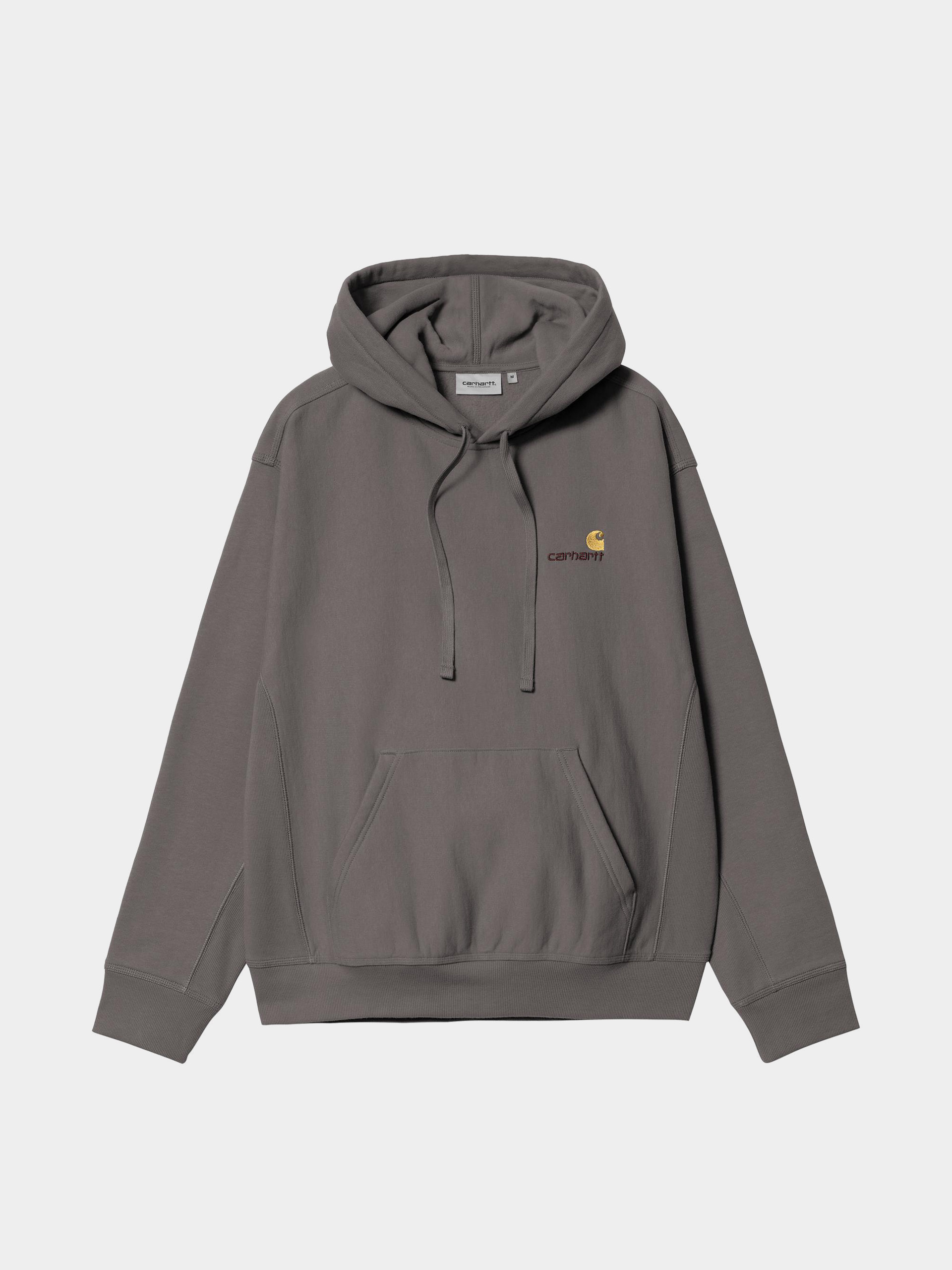 Kapucnis pulu00f3ver Carhartt WIP American Script HD (porphyry)