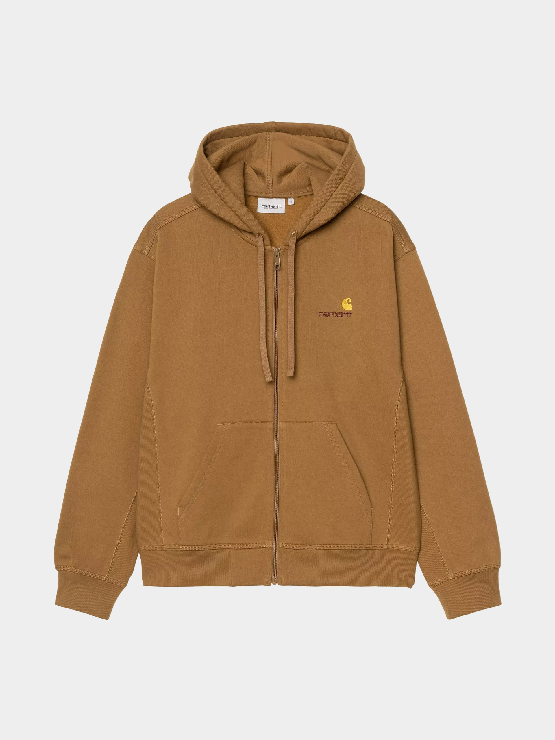 Kapucnis pulu00f3ver Carhartt WIP American Script ZHD (hamilton brown)
