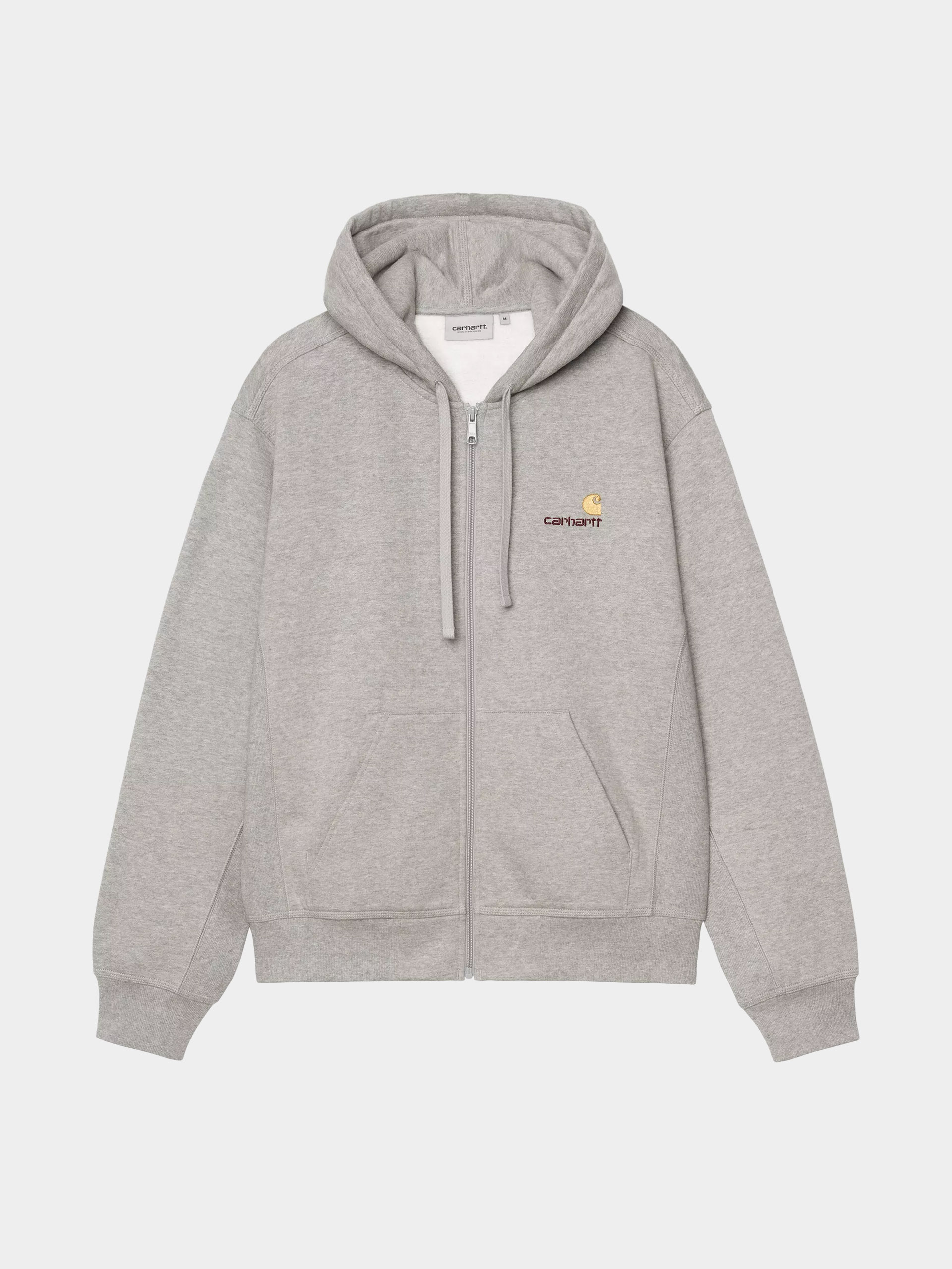 Kapucnis pulóver Carhartt WIP American Script ZHD (grey heather)