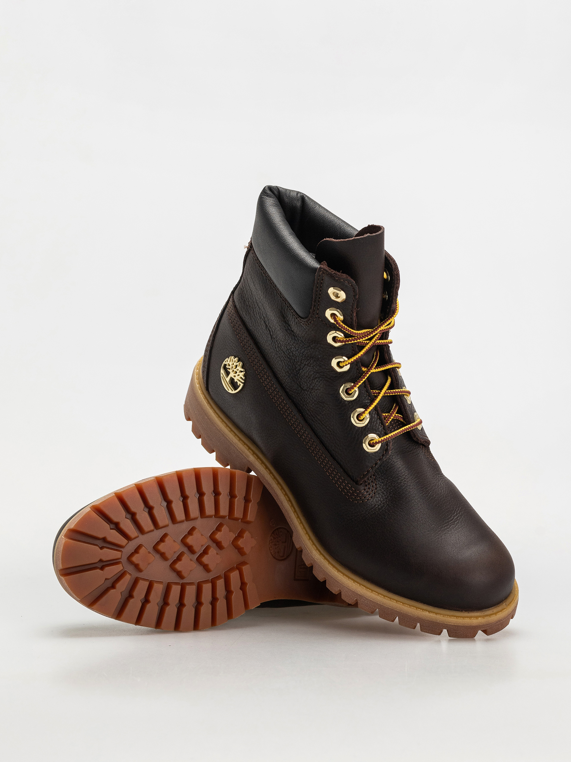 Timberland Premium 6 Inch Téli cipők (dk brown full grain w blk)