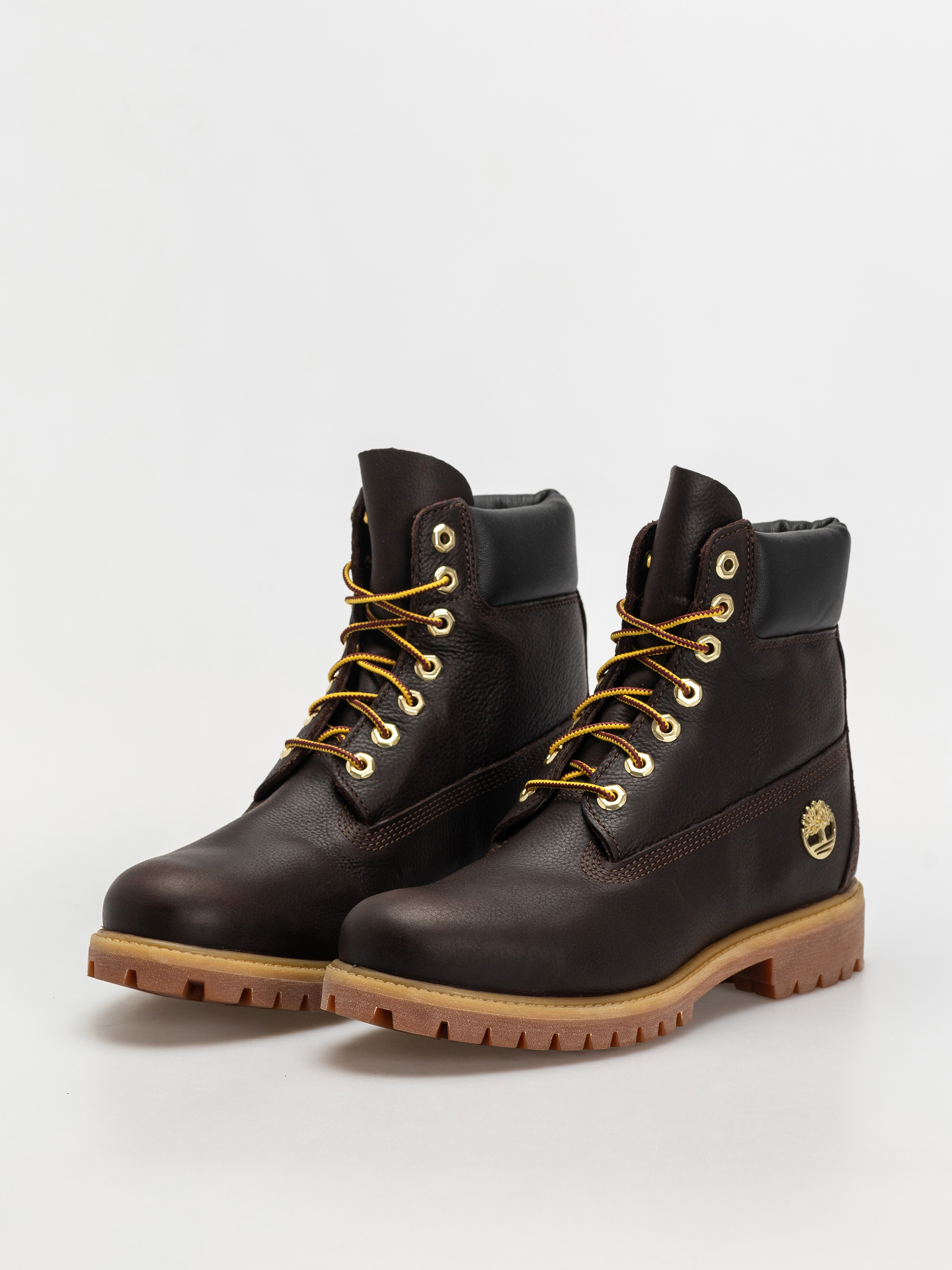 Timberland Premium 6 Inch Téli cipők (dk brown full grain w blk)