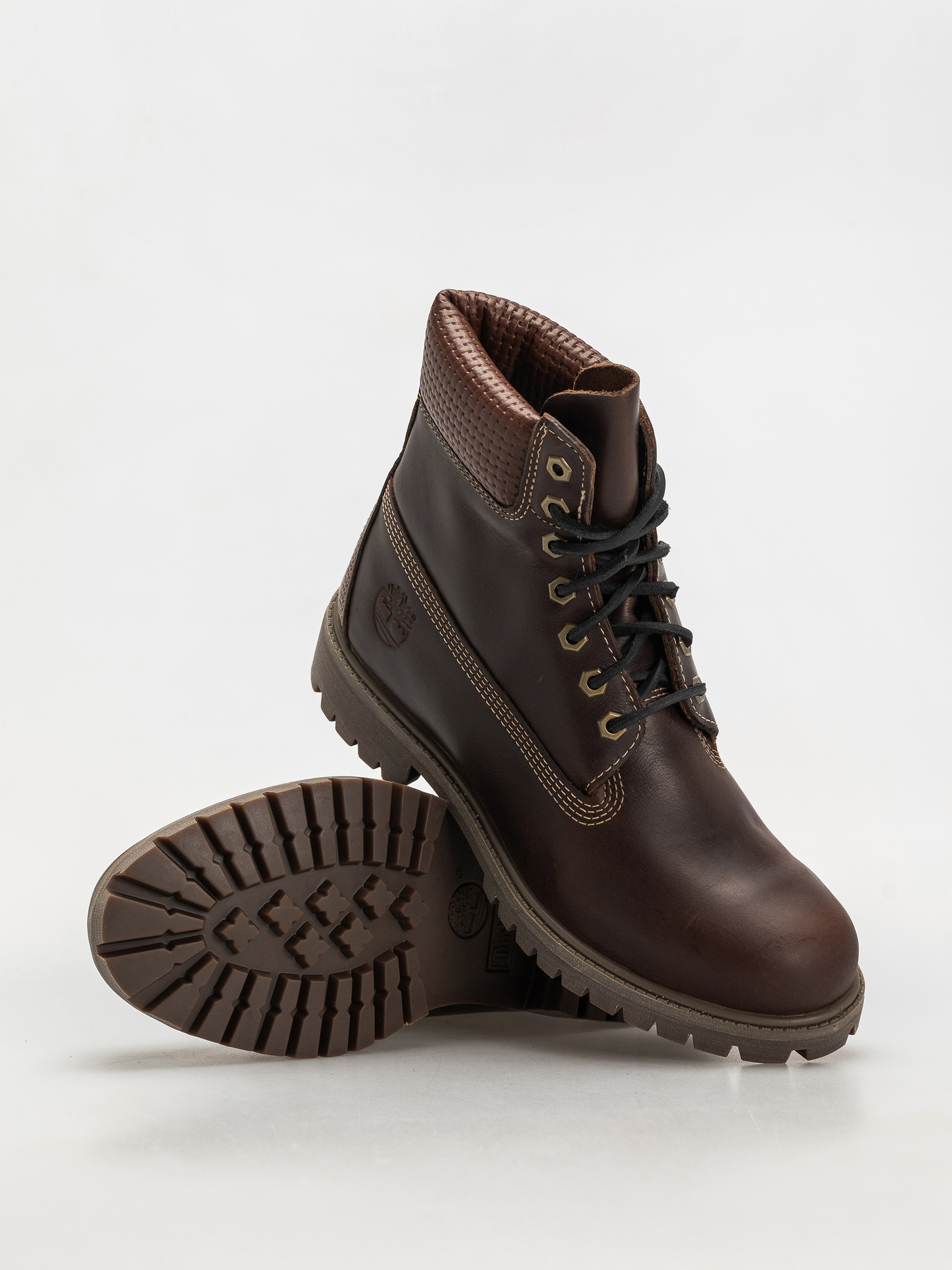 Timberland Premium 6 Inch Téli cipők (md brown full grain w blk)