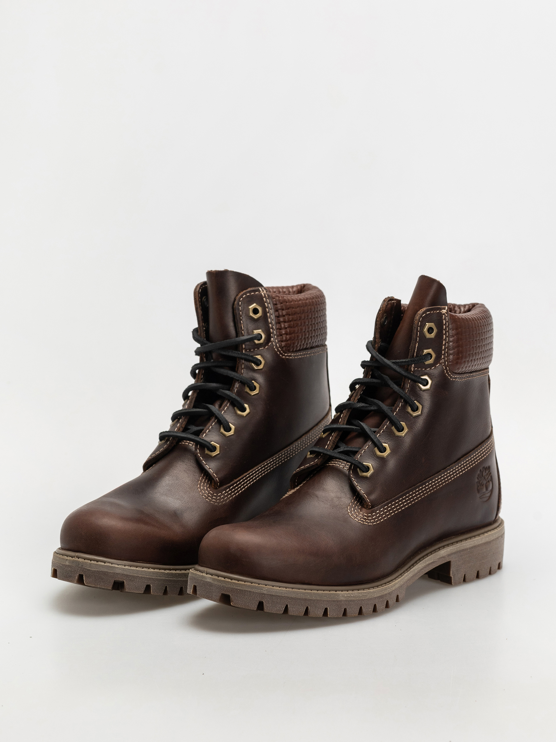 Timberland Premium 6 Inch Téli cipők (md brown full grain w blk)
