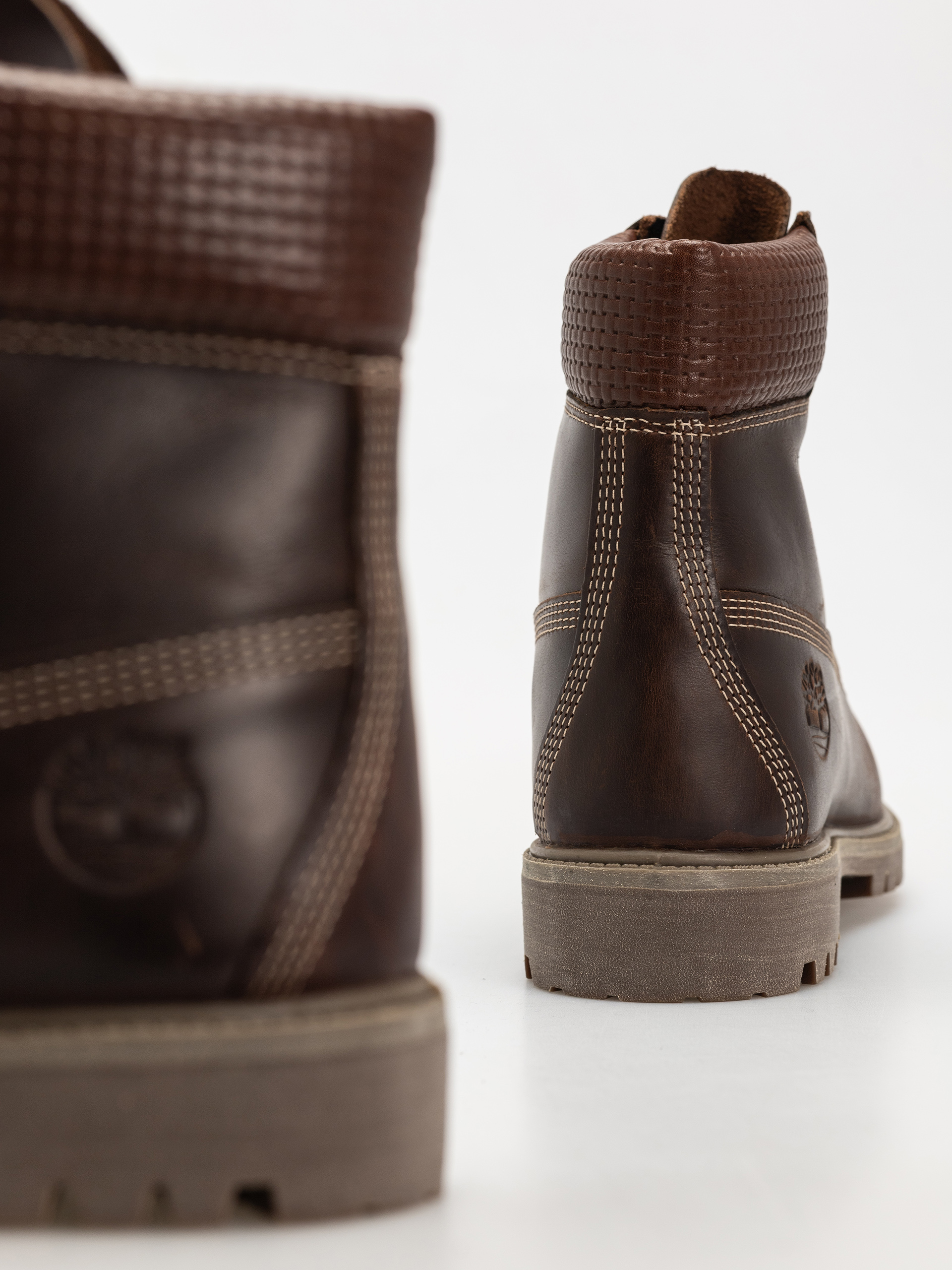 Timberland Premium 6 Inch Téli cipők (md brown full grain w blk)