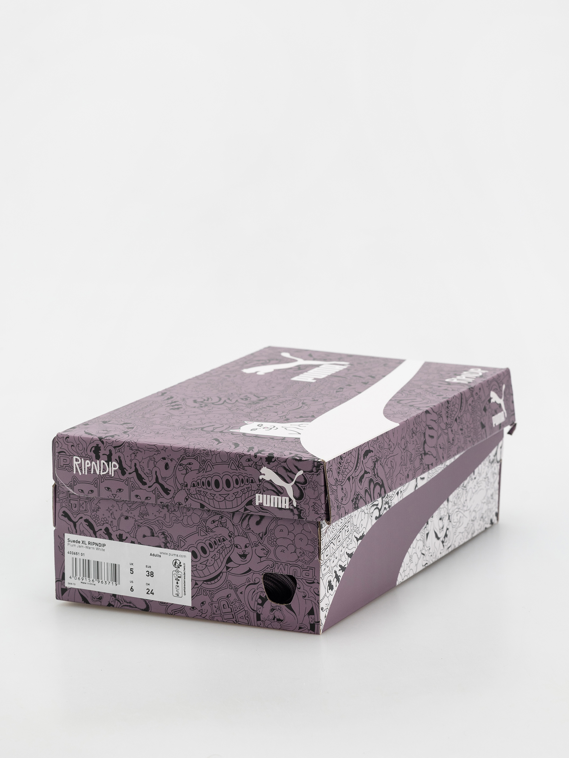Puma X RipNDip Suede XL Cipők (raisin/warm white)