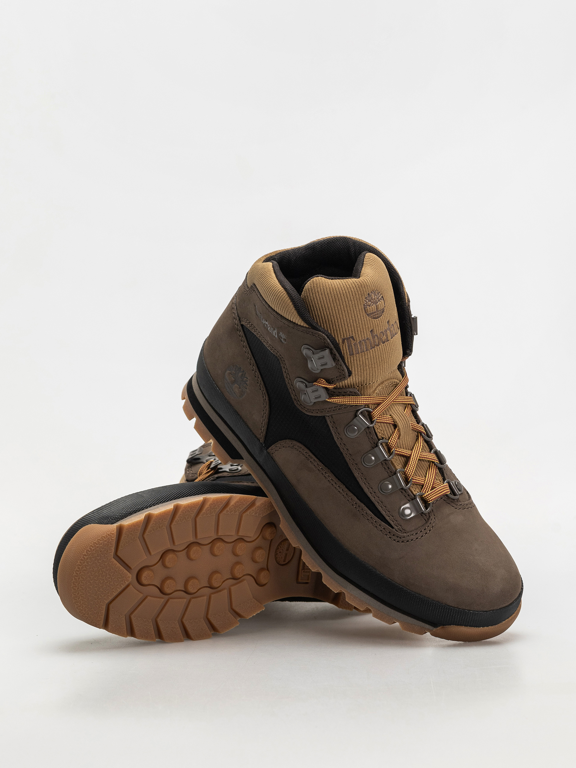 Timberland zimowe Euro Hiker Cipők (dark brown nubuck w black)