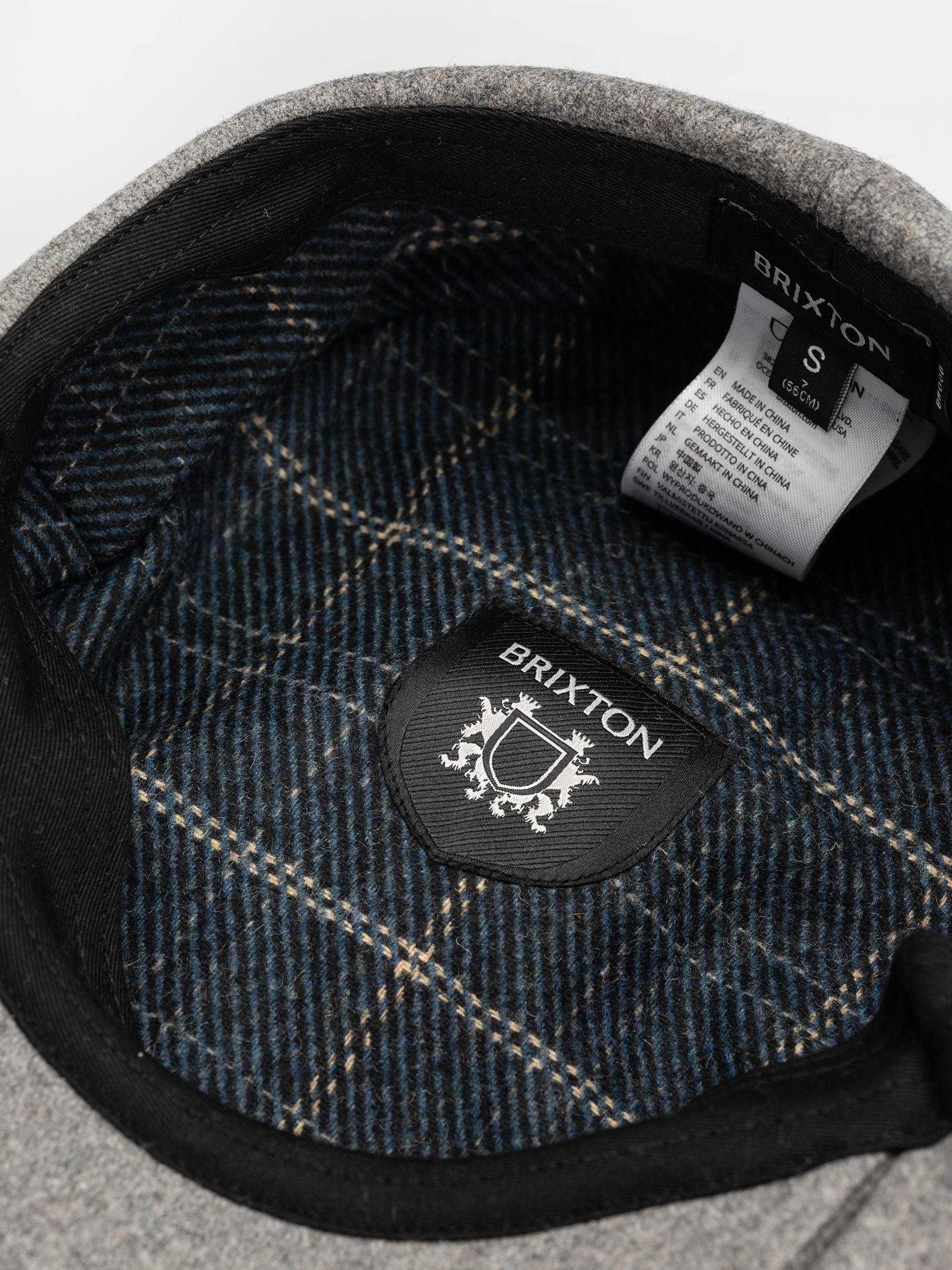 Brixton Brood Flannel Snap Cap Flat cap (dark heather grey/washed navy)