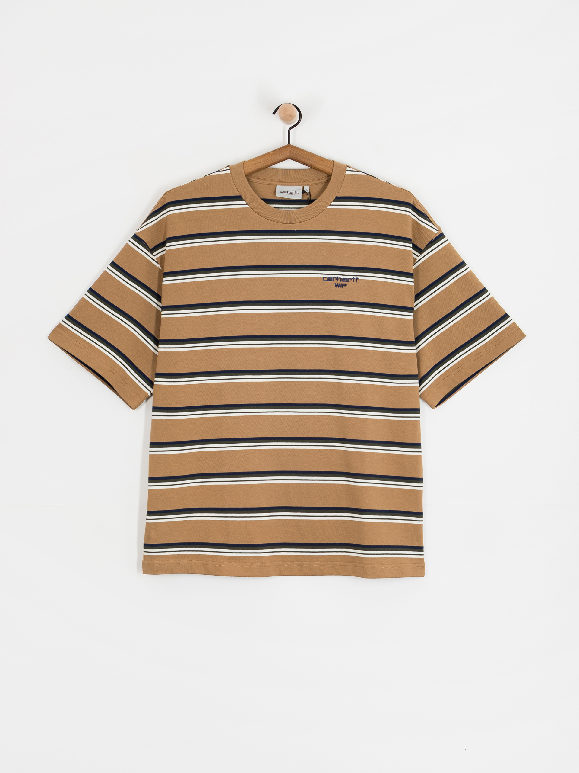 Carhartt WIP Holm Pu00f3lu00f3 (holm stripe/peanut)