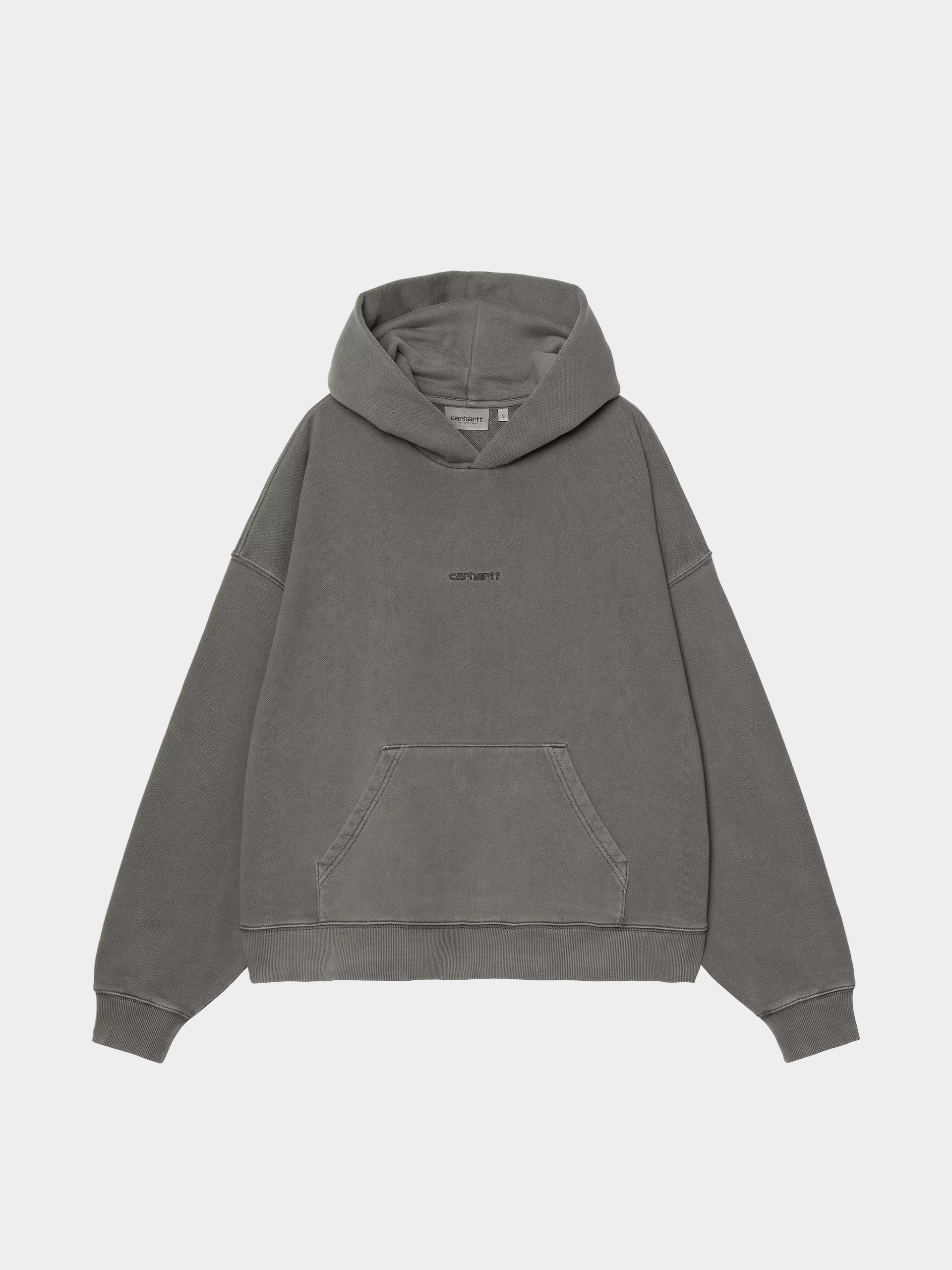 Kapucnis pulóver Carhartt WIP Benton HD Wmn (graphite/garment dyed)