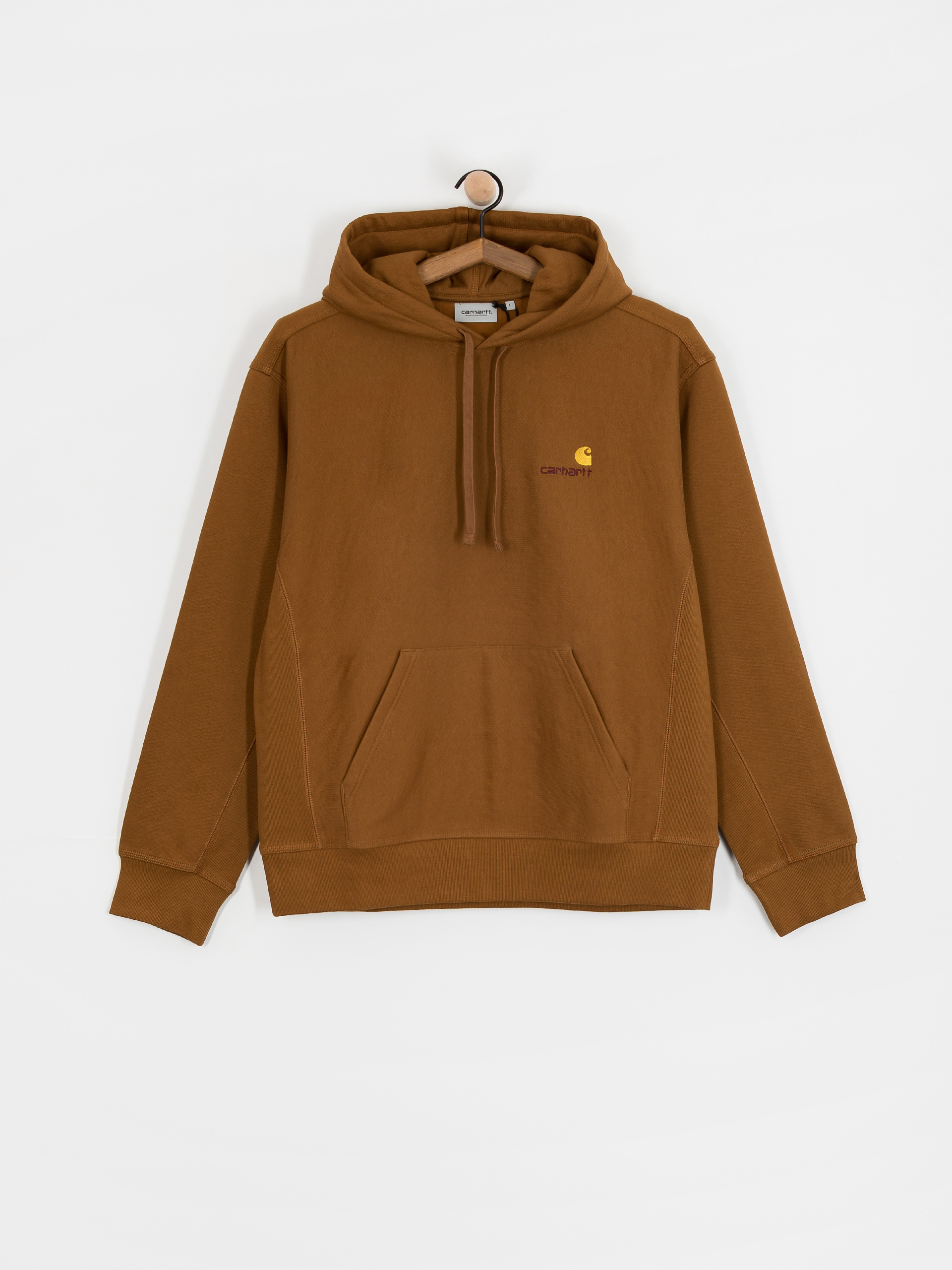 Kapucnis pulóver Carhartt WIP American Script HD (hamilton brown)