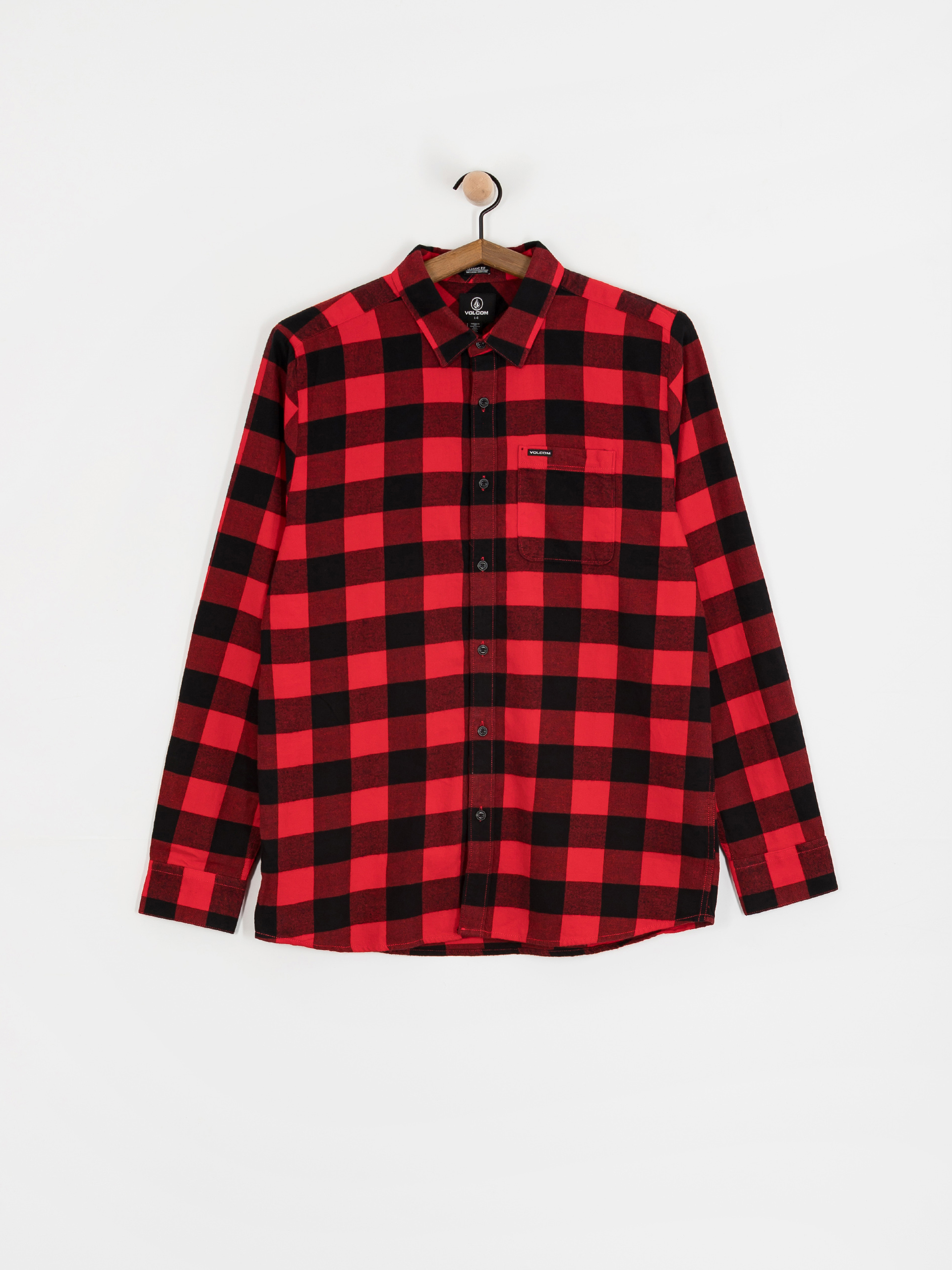 Volcom Caden Plaid Ing (lifeguard red)