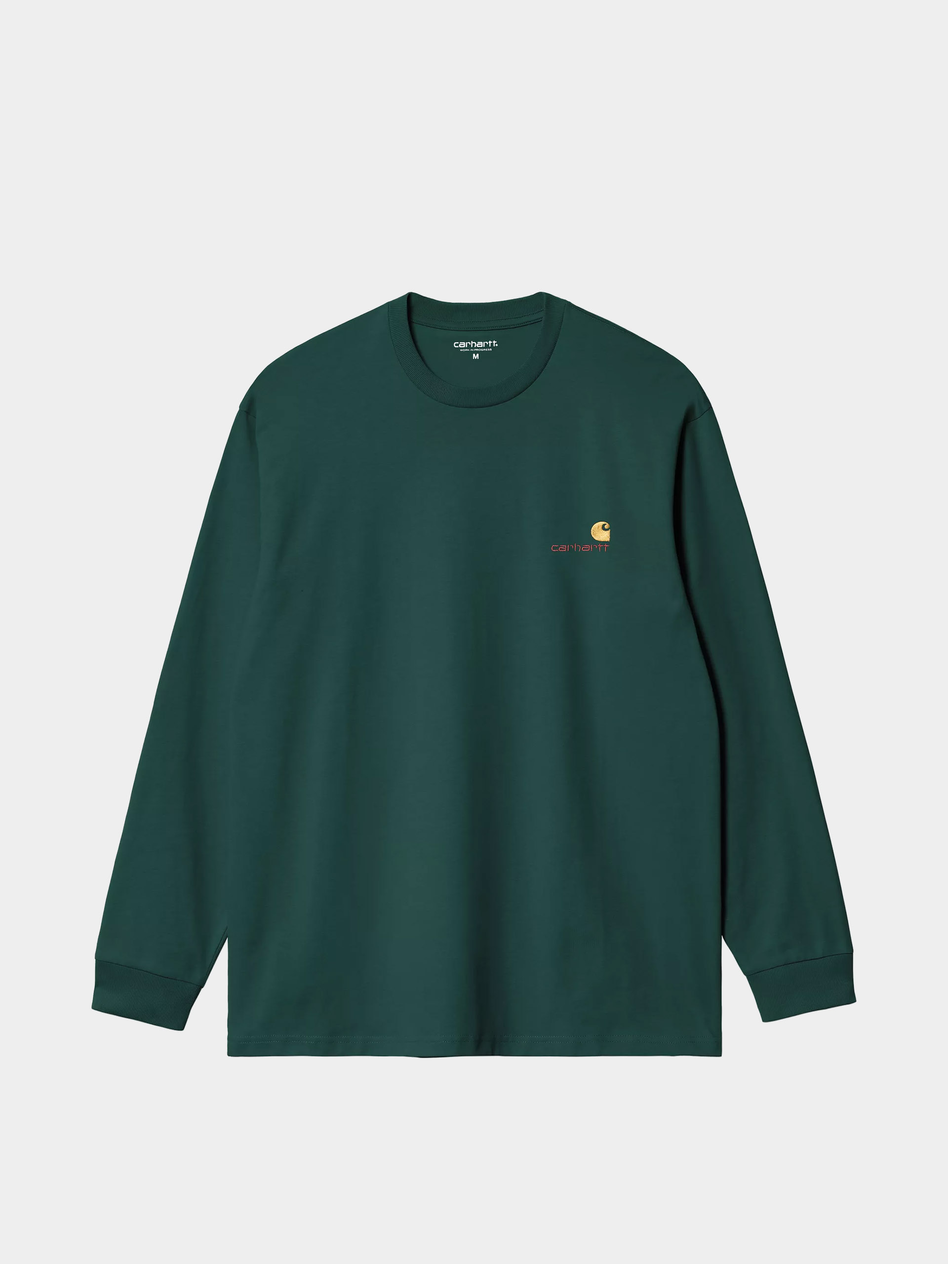 Hosszu00fa ujju00fa felsu0151 Carhartt WIP American Script (dark fir)