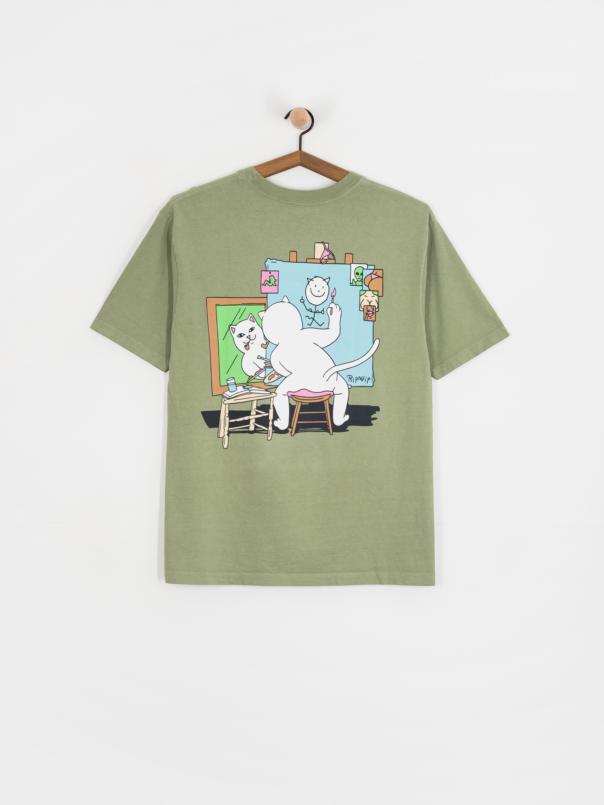 RipNDip Nerman Rockwell Póló (dusty olive)