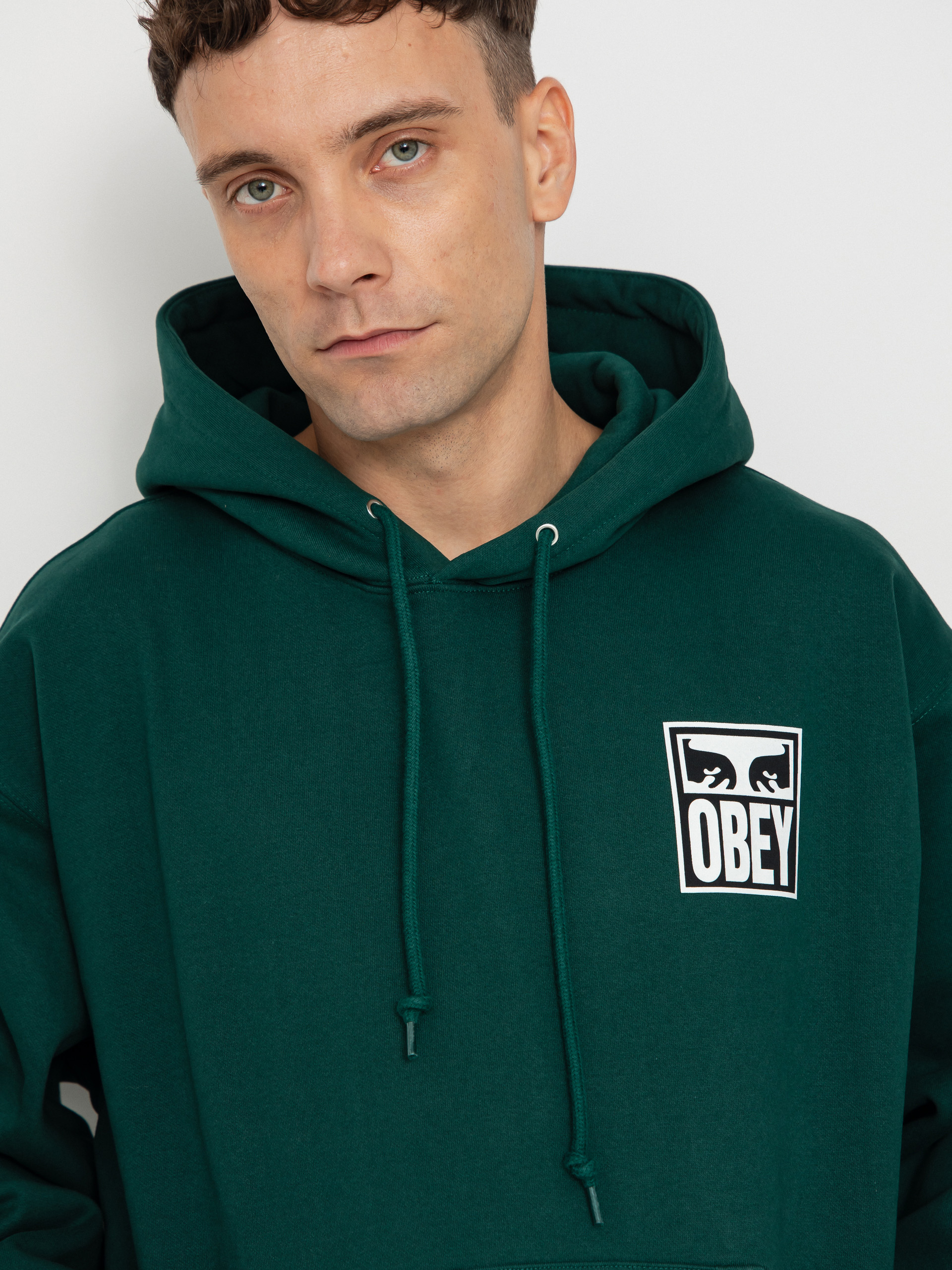 Kapucnis pulóver OBEY Obey Eyes Icon HD (botanical garden)