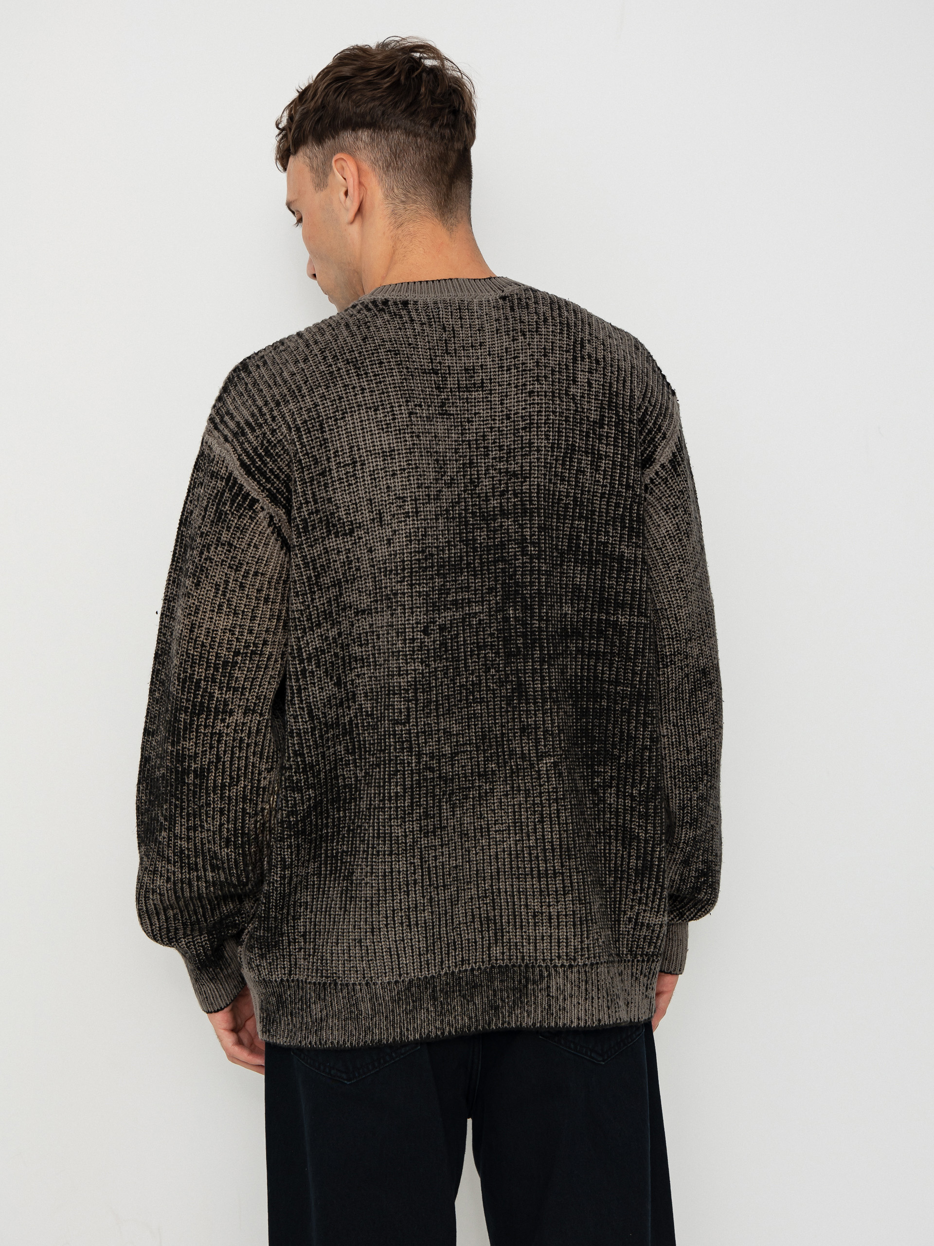 Pulóver OBEY Obey Spray Effect Sweater (black multi)