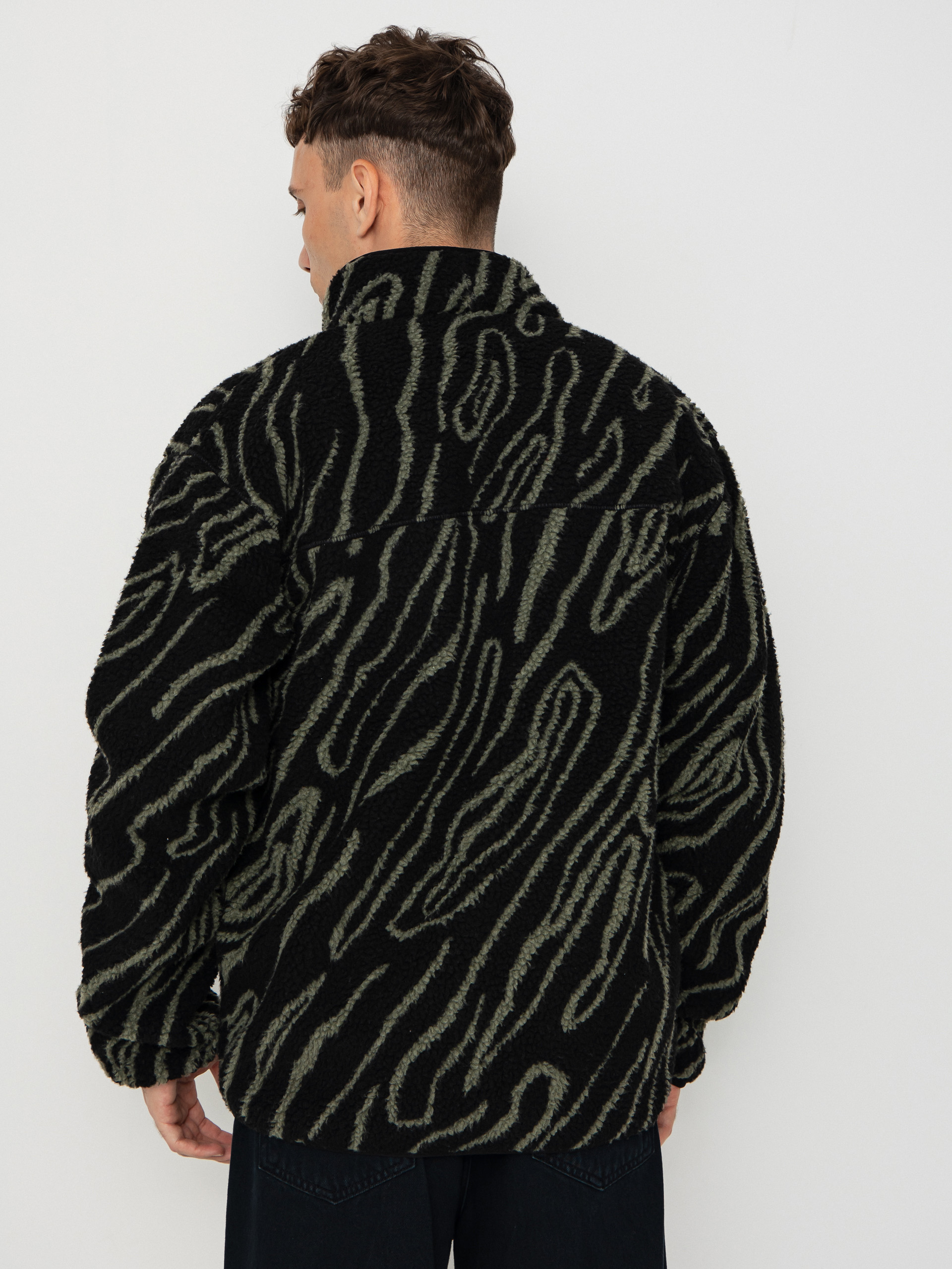 Férfi Dickies Mount Hope Printed Polár pulóver (black)