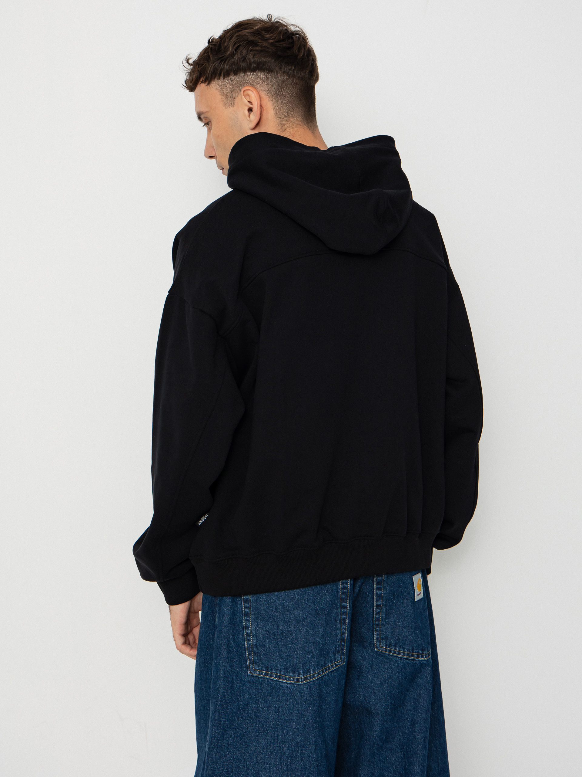 Kapucnis pulóver Wasted Paris Switchblade Boxy HD (black)