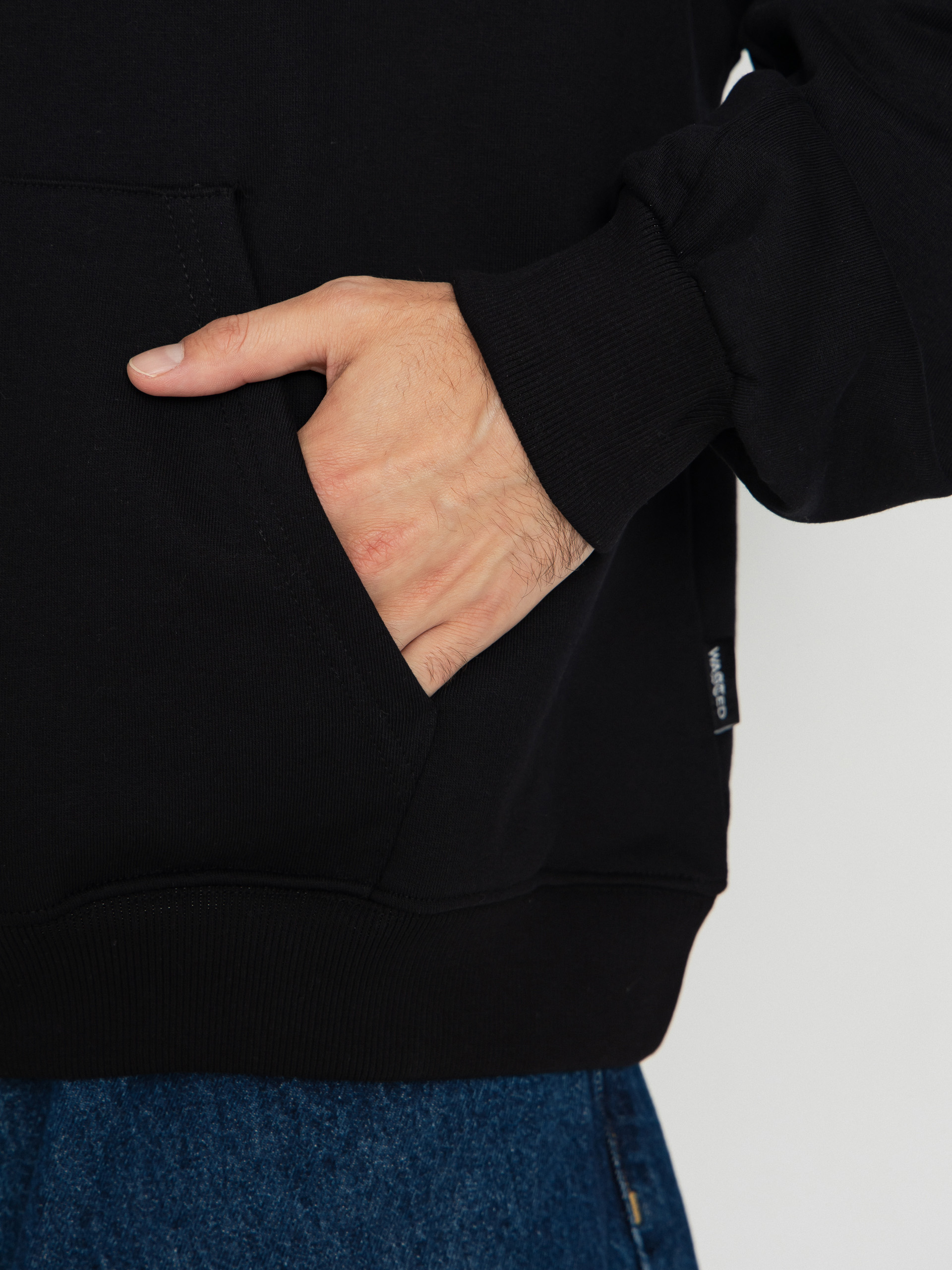 Kapucnis pulóver Wasted Paris Switchblade Boxy HD (black)