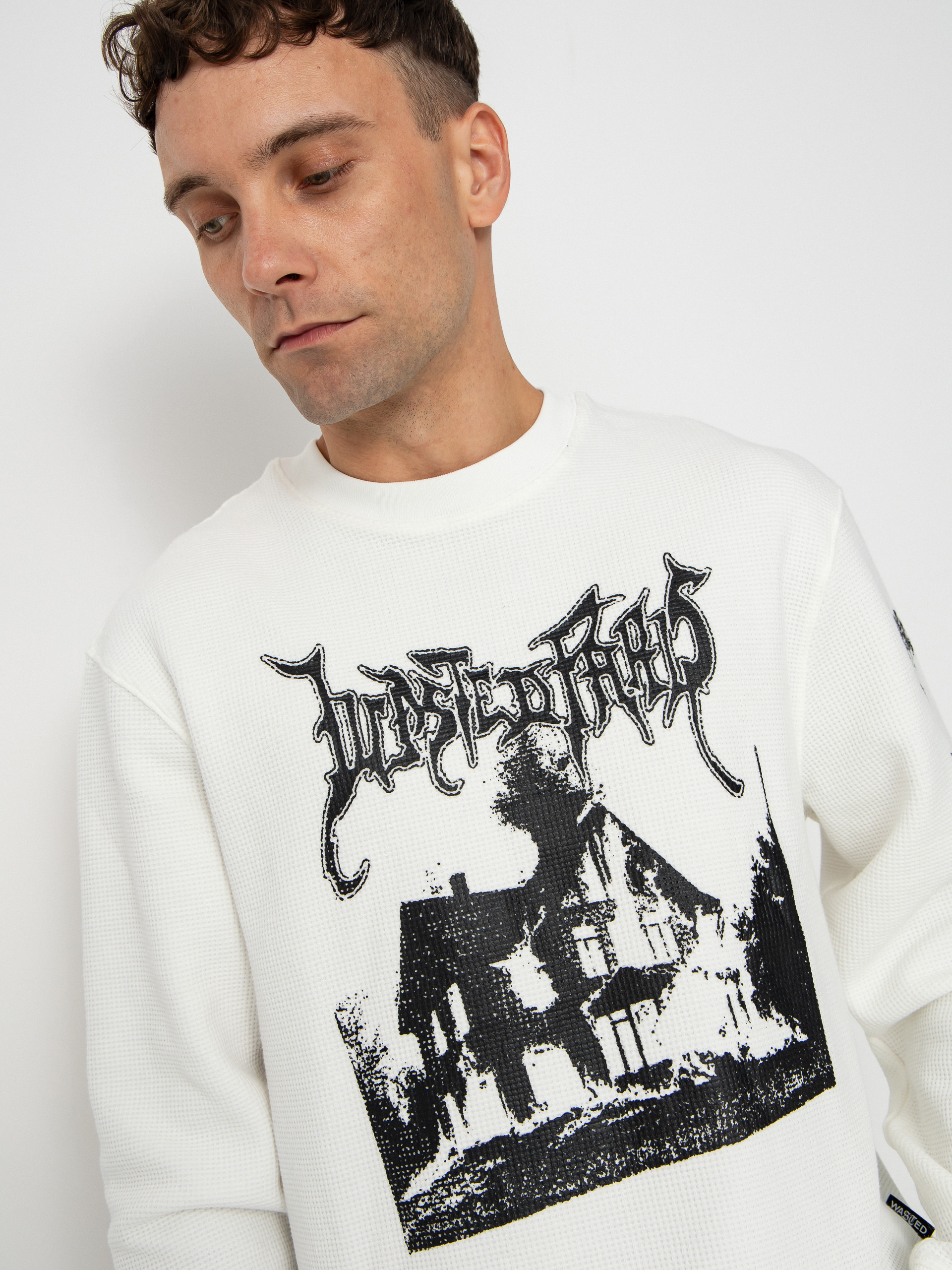 Hosszú ujjú felső Wasted Paris Ignited Thermal (white)