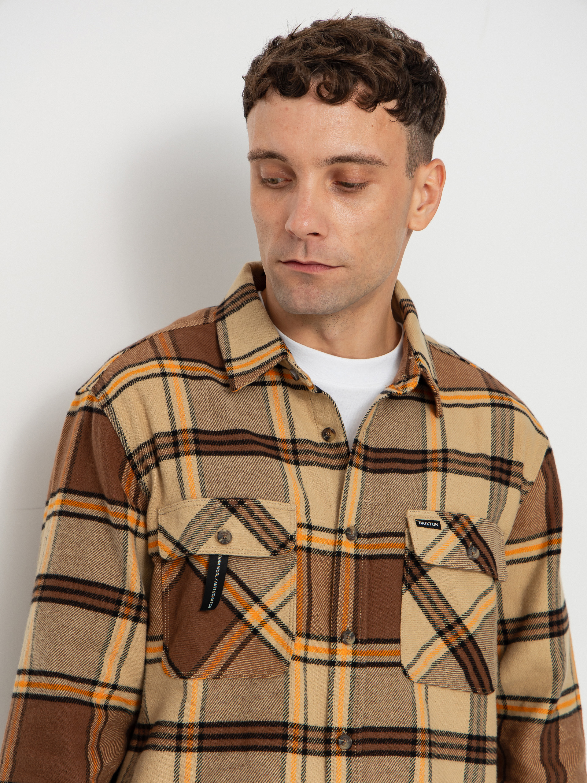 Ing Brixton Bowery Flannel (sand/pinecone/solar orange)