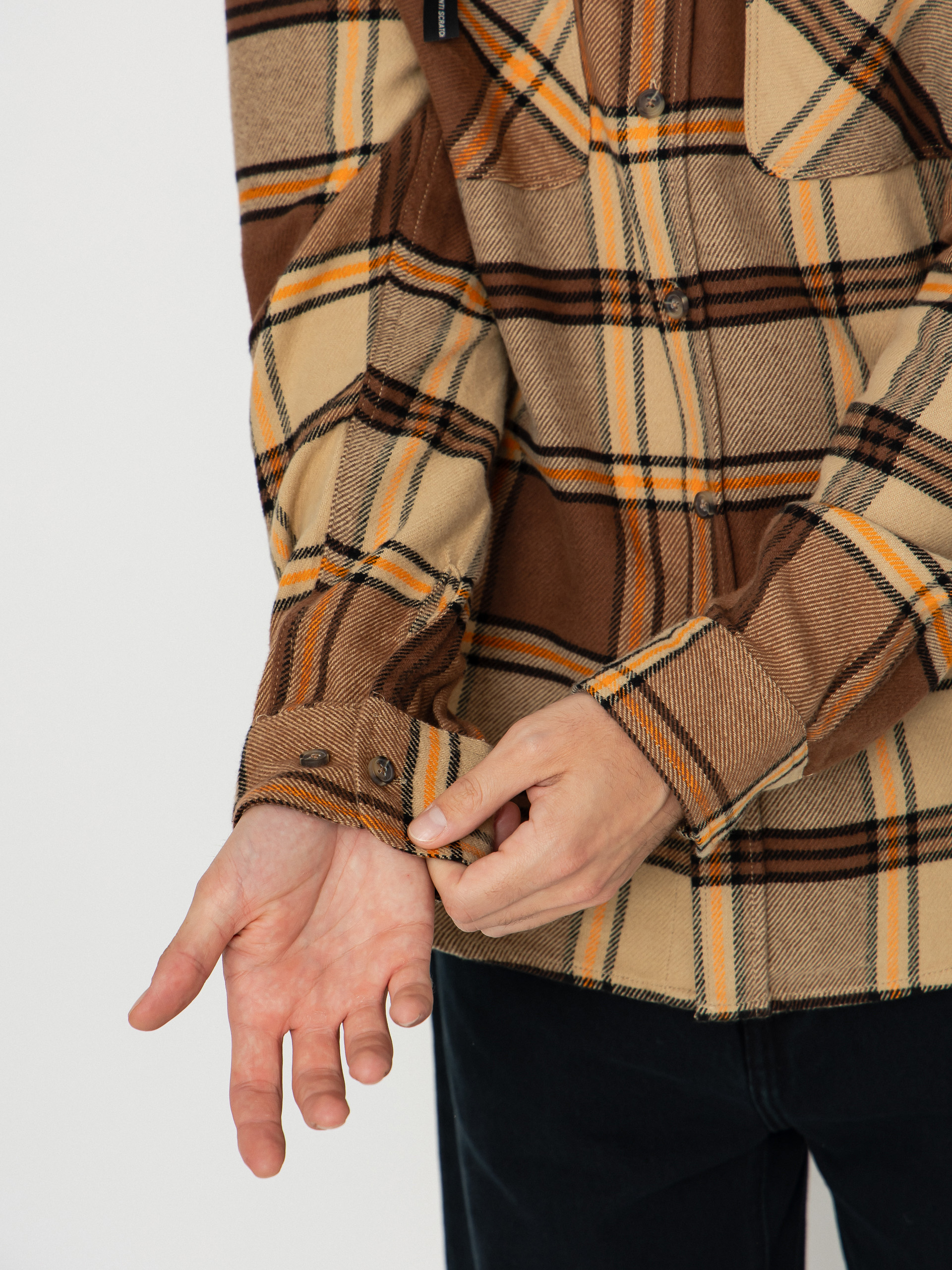 Ing Brixton Bowery Flannel (sand/pinecone/solar orange)