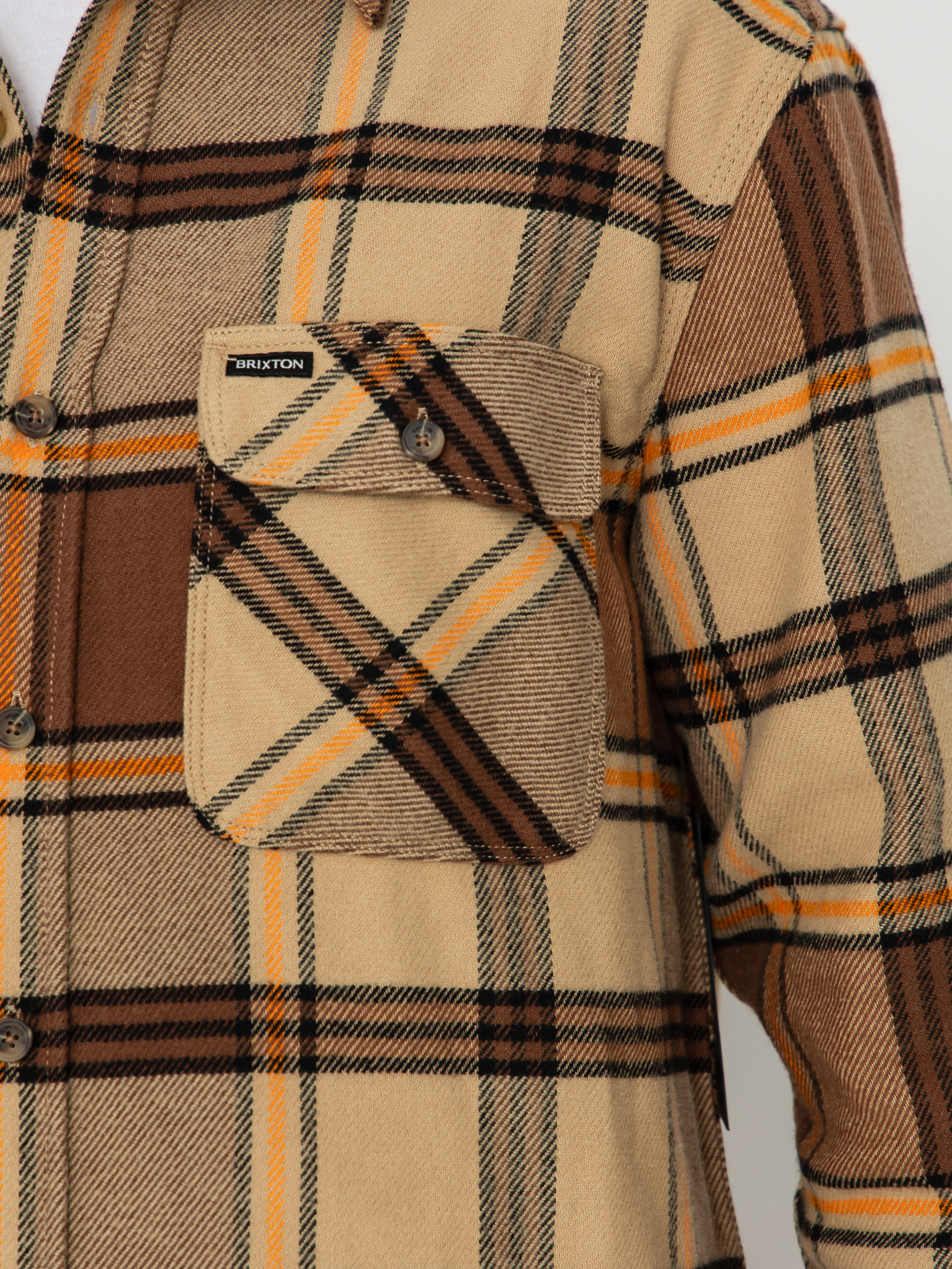 Ing Brixton Bowery Flannel (sand/pinecone/solar orange)